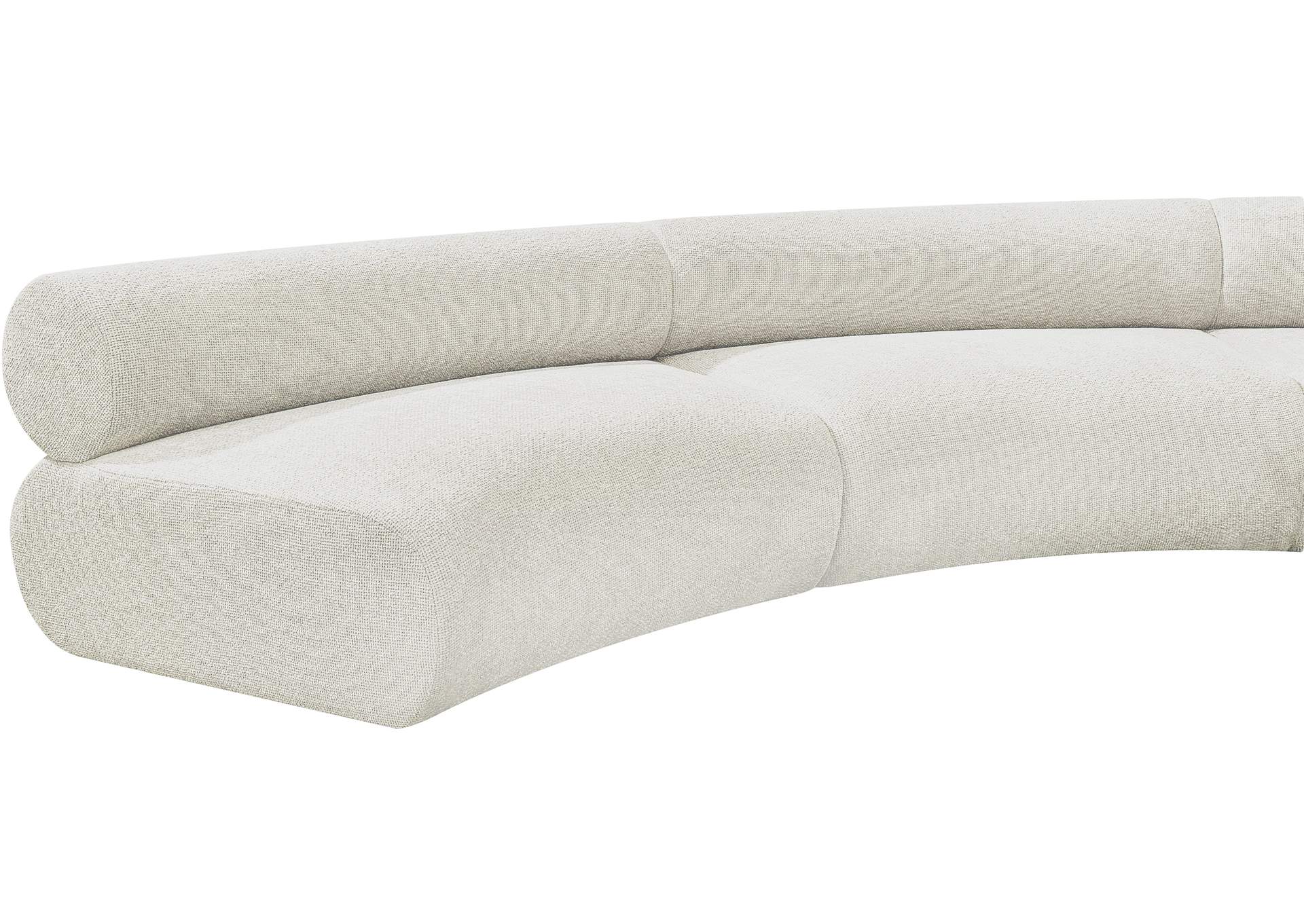 Bale Cream Chenille Fabric Modular Sofa