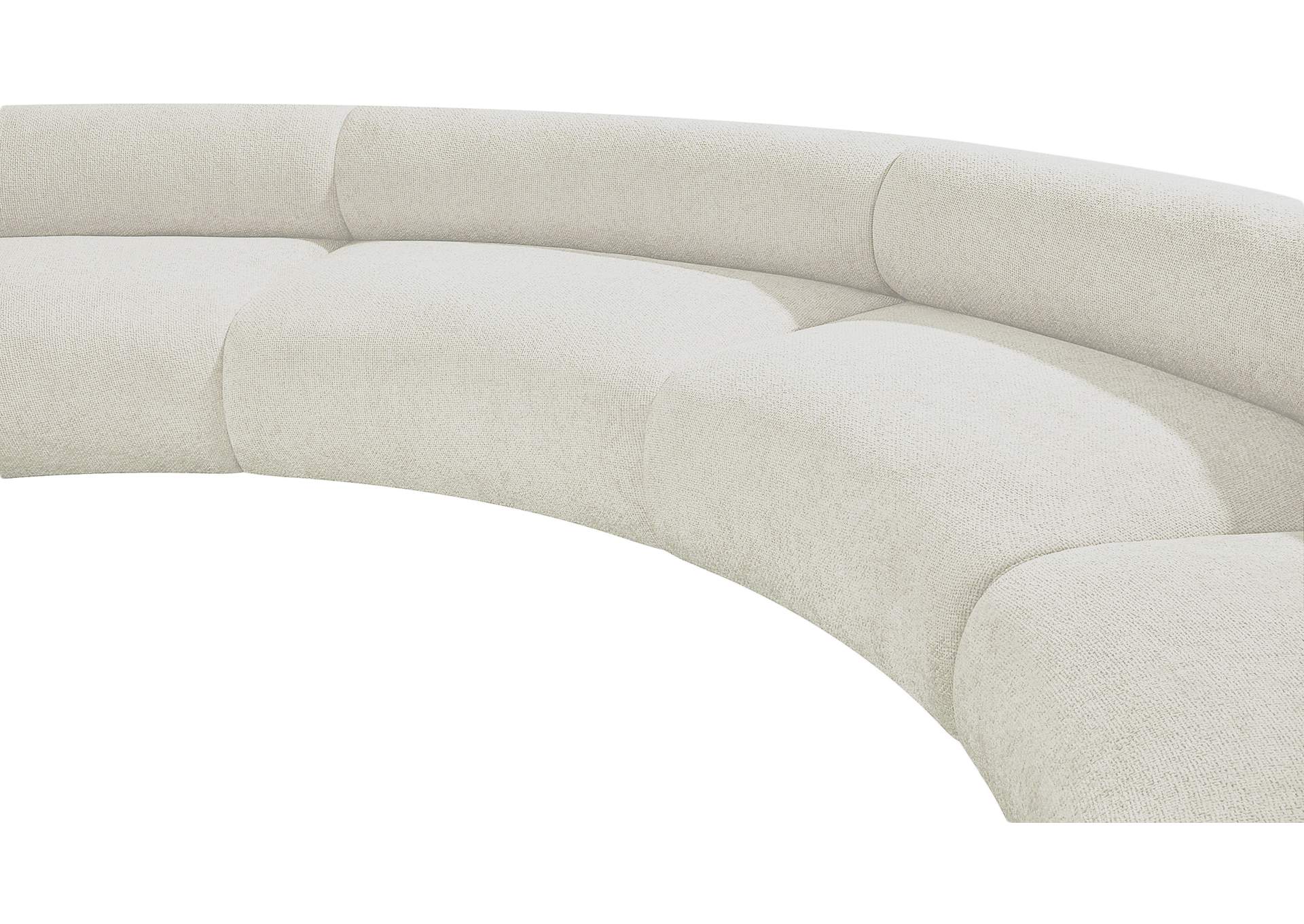 Bale Cream Chenille Fabric Modular Sofa