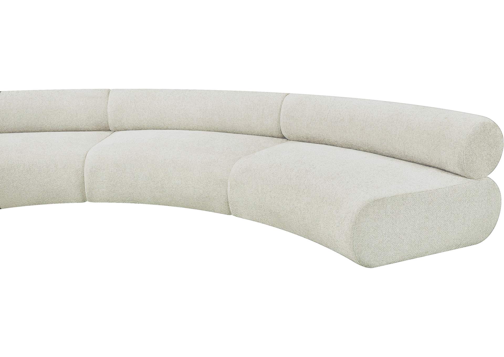 Bale Cream Chenille Fabric Modular Sofa