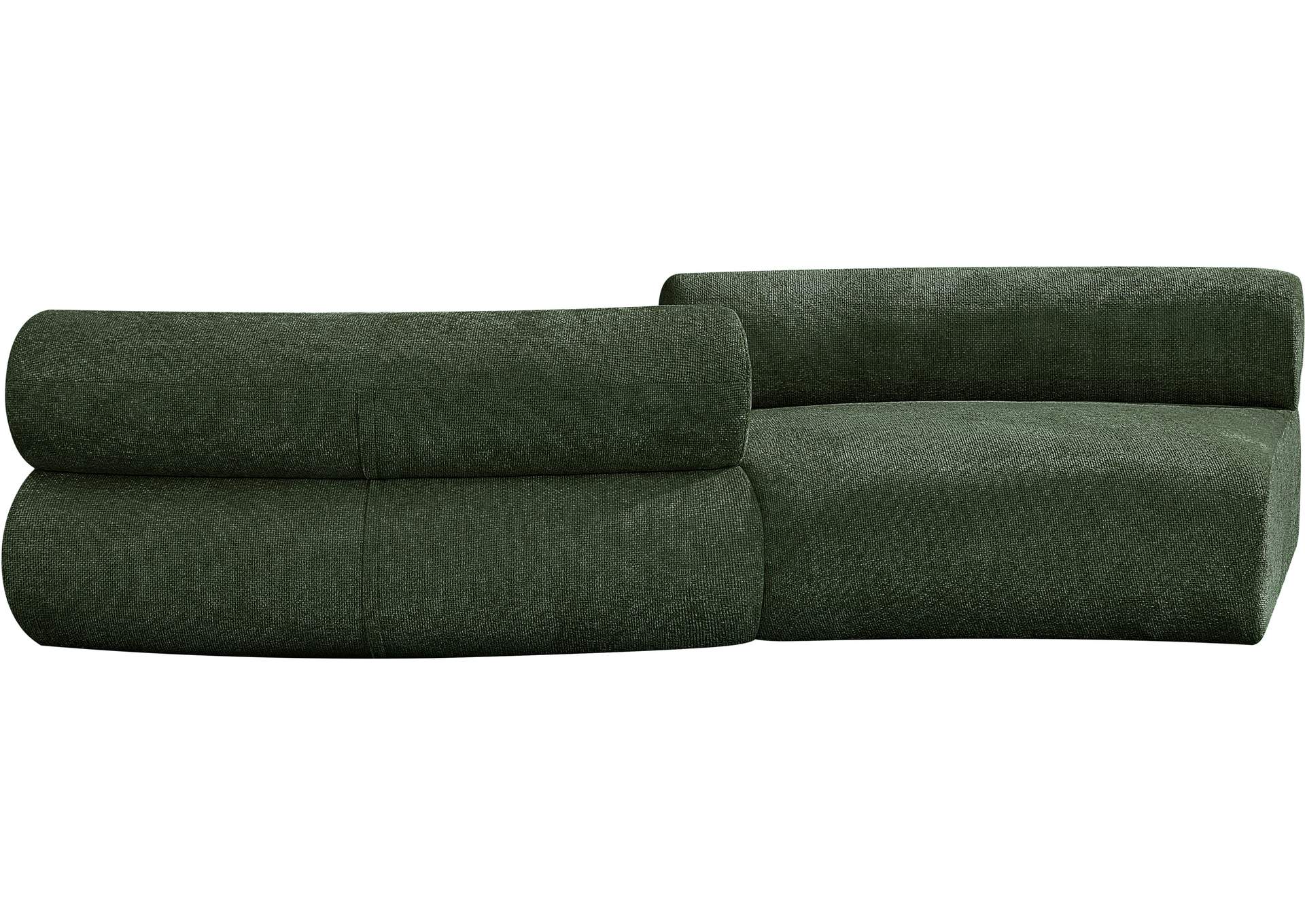 Bale Green Chenille Fabric Modular Sofa