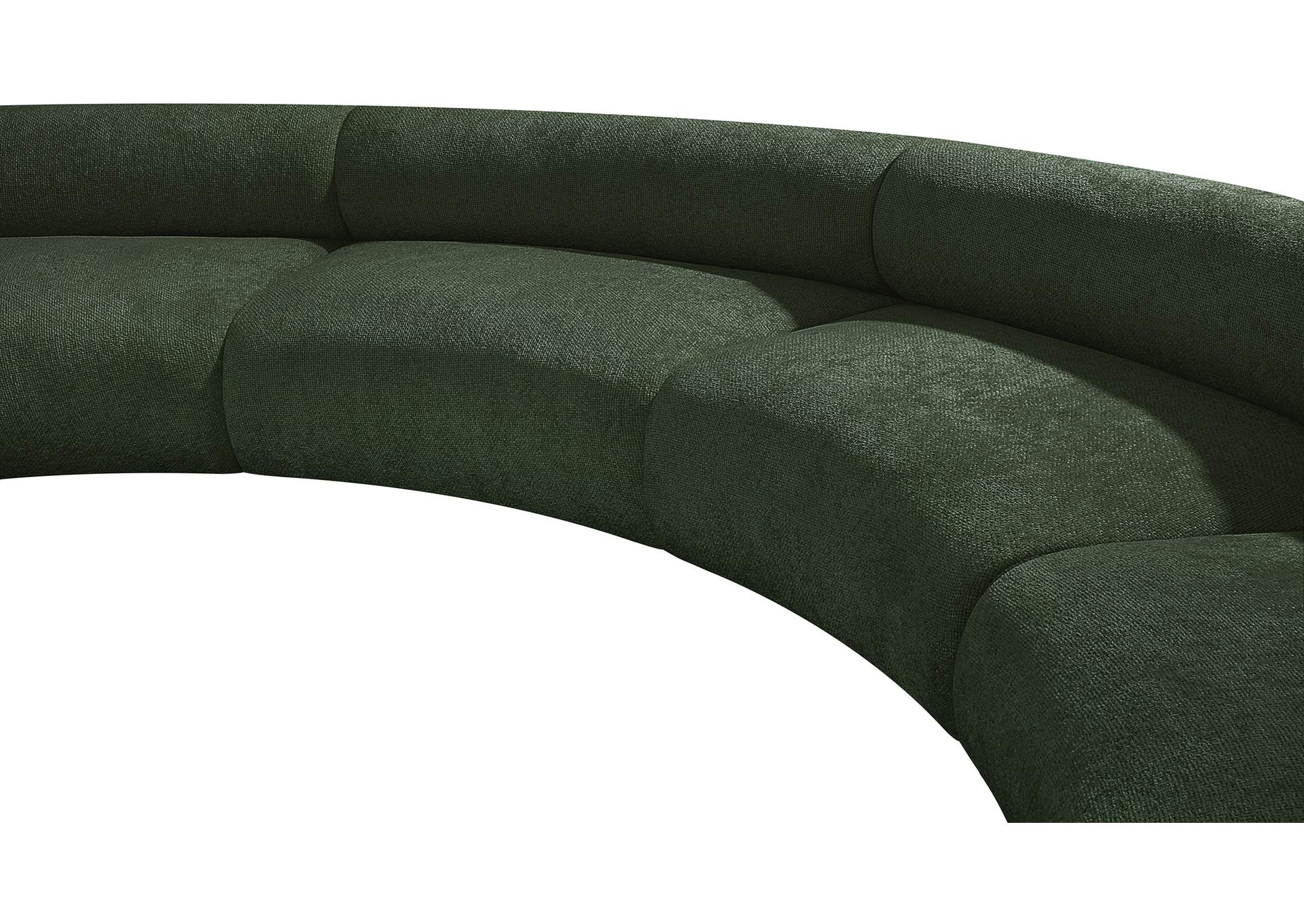 Bale Green Chenille Fabric Modular Sofa