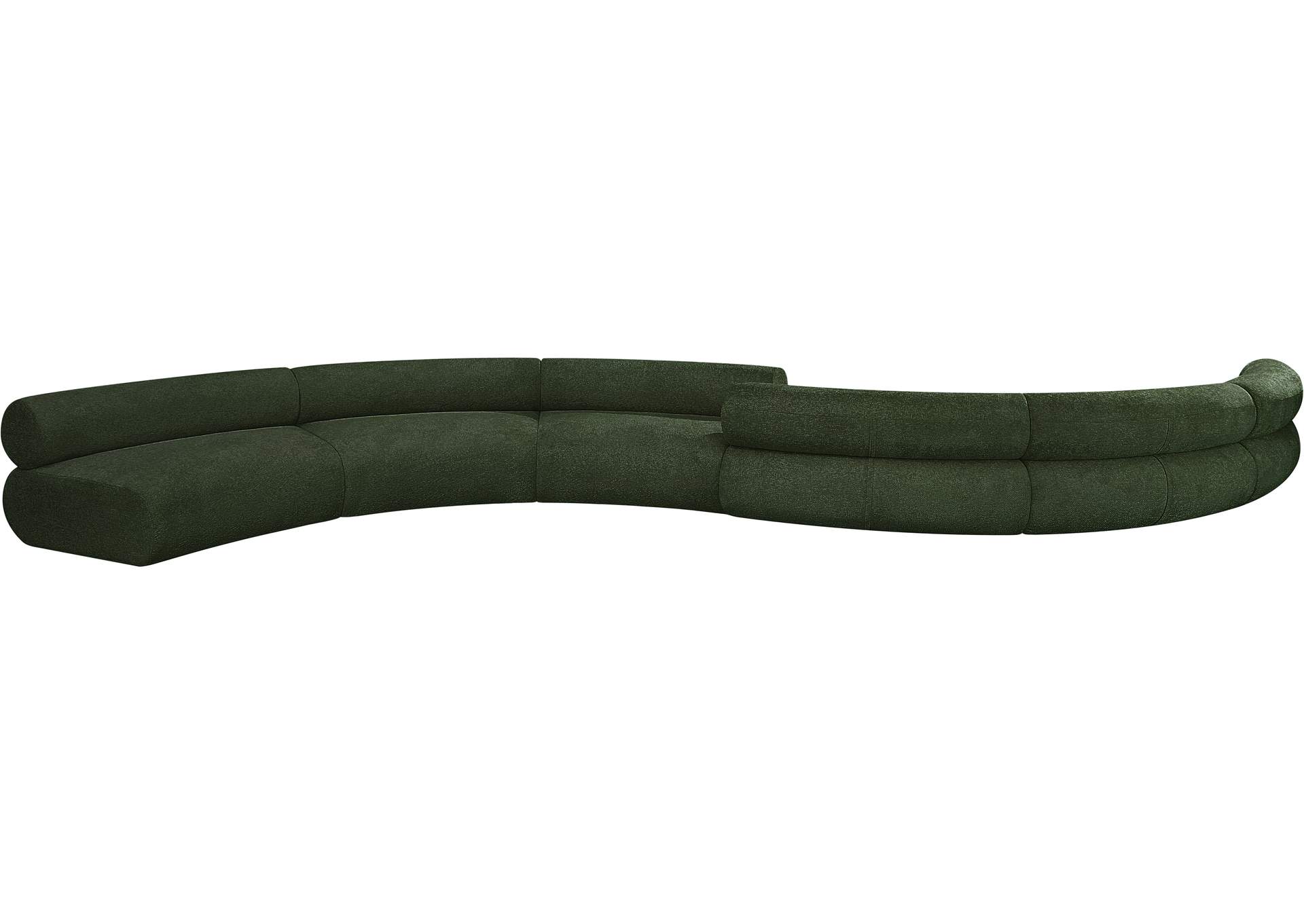 Bale Green Chenille Fabric Modular Sofa