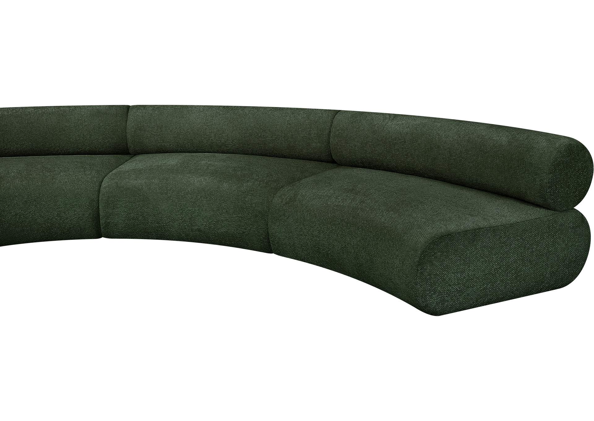 Bale Green Chenille Fabric Modular Sofa