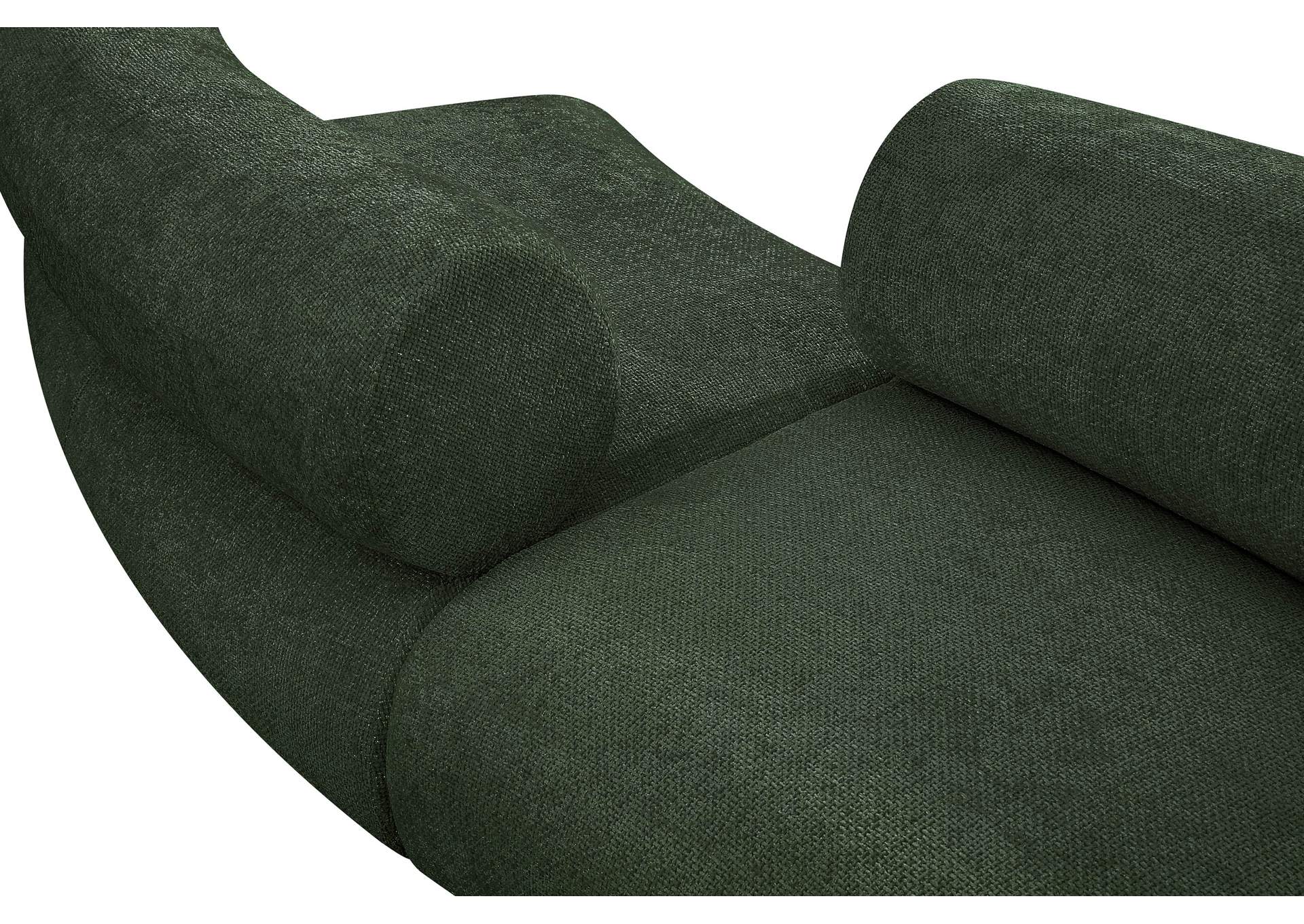 Bale Green Chenille Fabric Modular Sofa