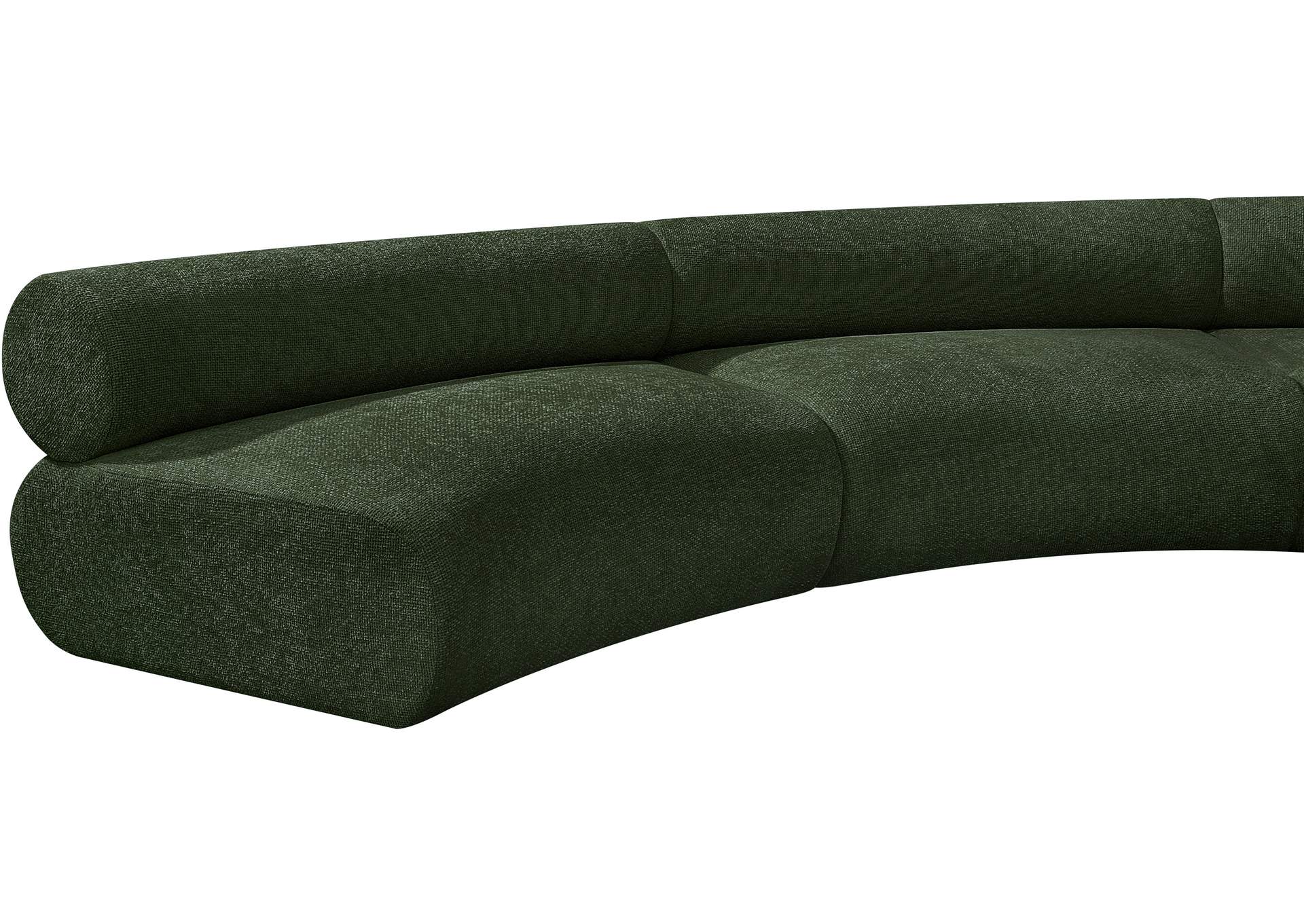 Bale Green Chenille Fabric Modular Sofa