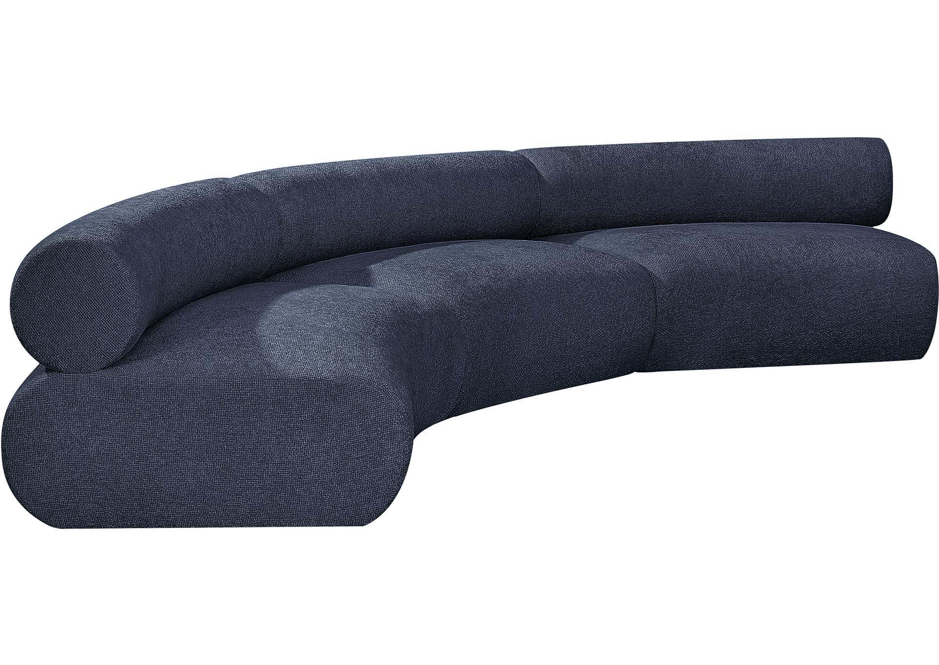 Bale Navy Chenille Fabric Modular Sofa