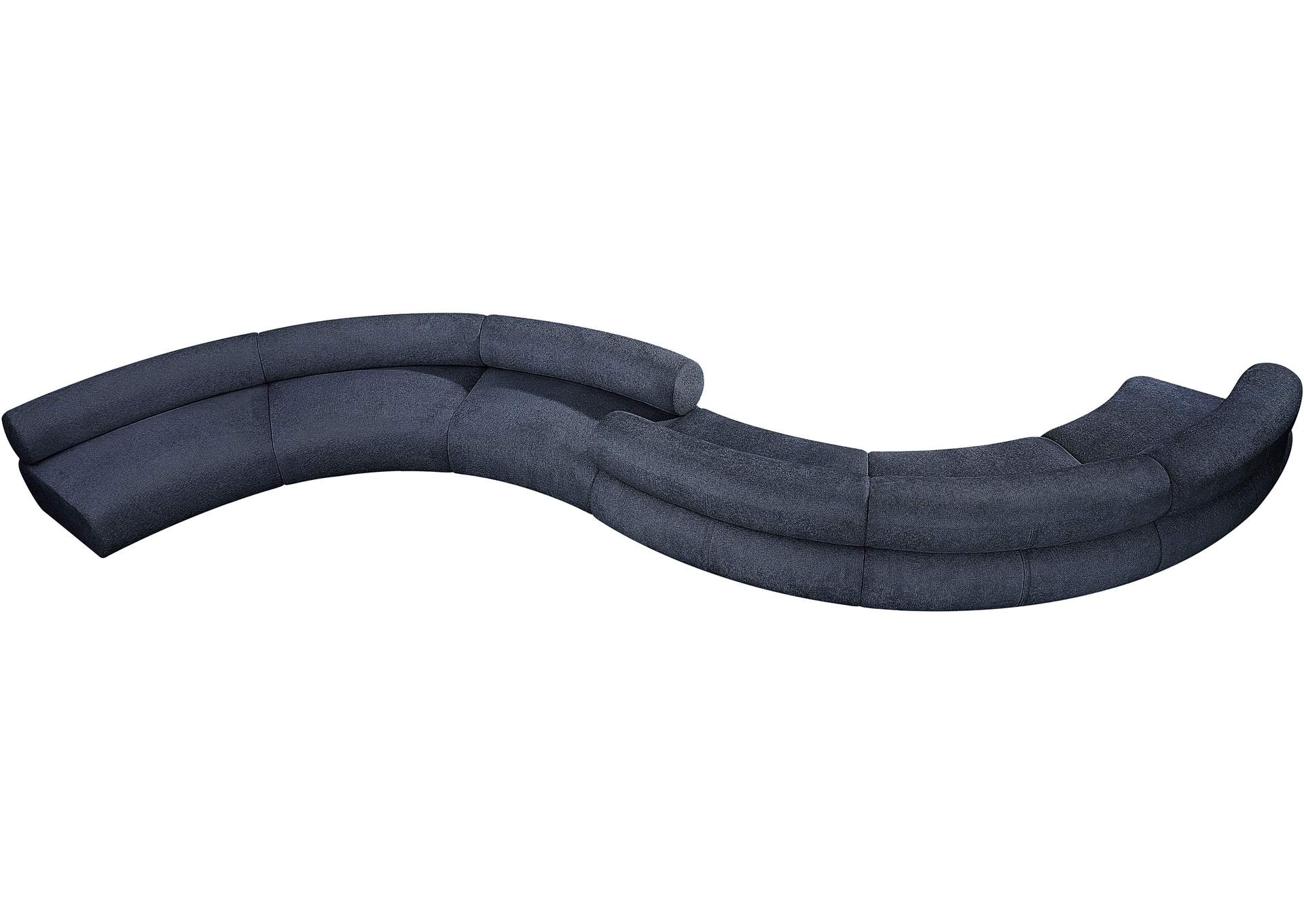 Bale Navy Chenille Fabric Modular Sofa