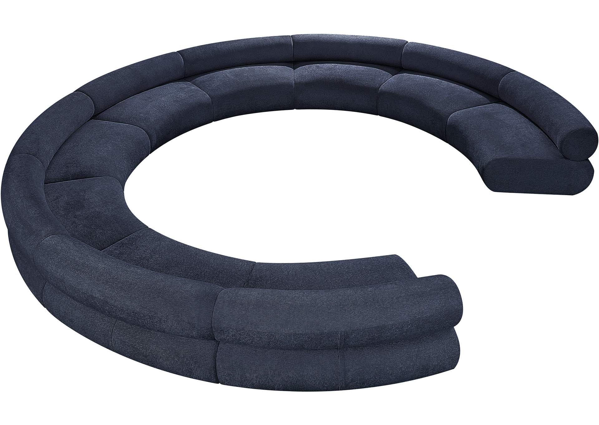 Bale Navy Chenille Fabric Modular Sofa