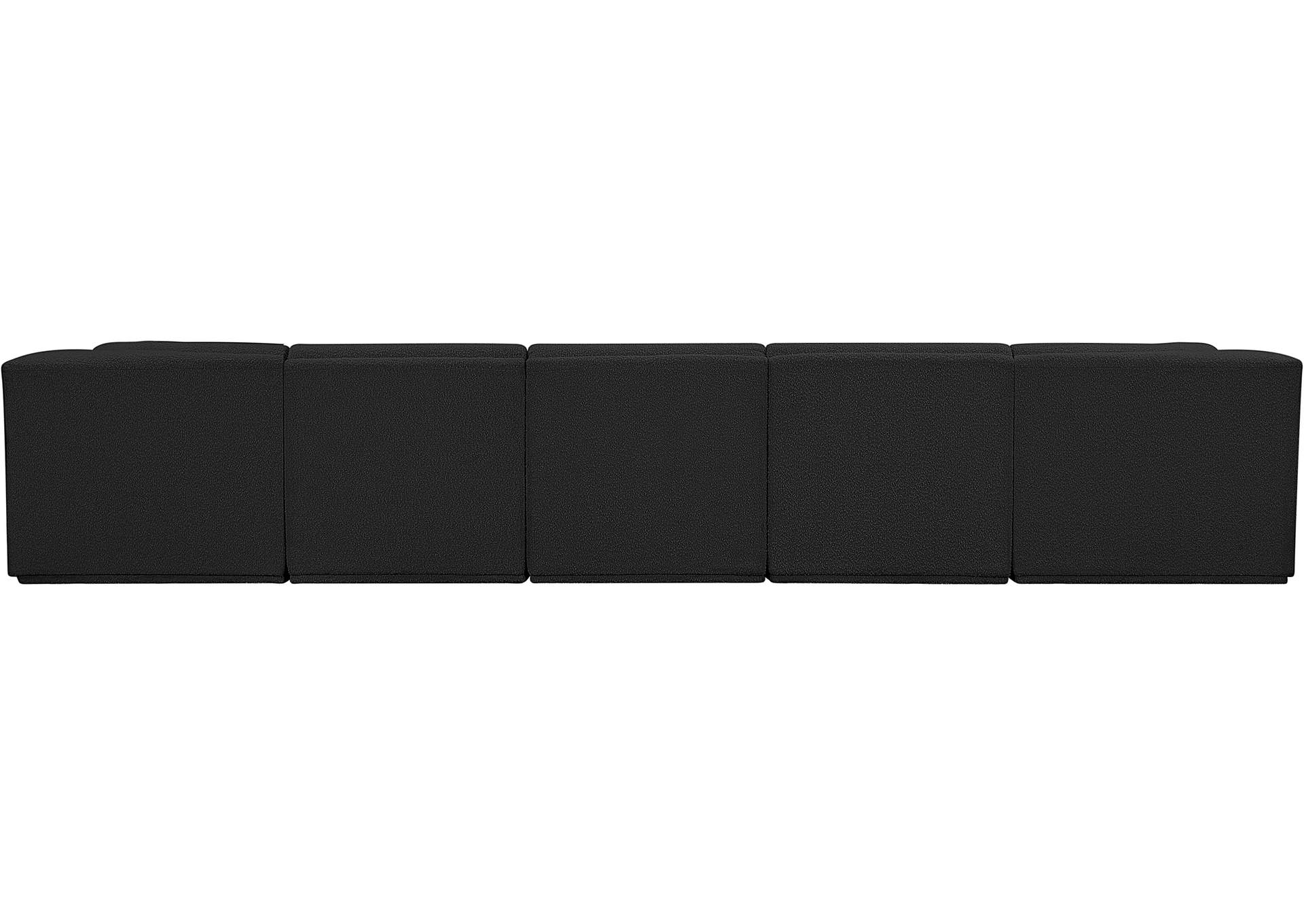 Ollie Black Boucle Fabric Modular Sectional