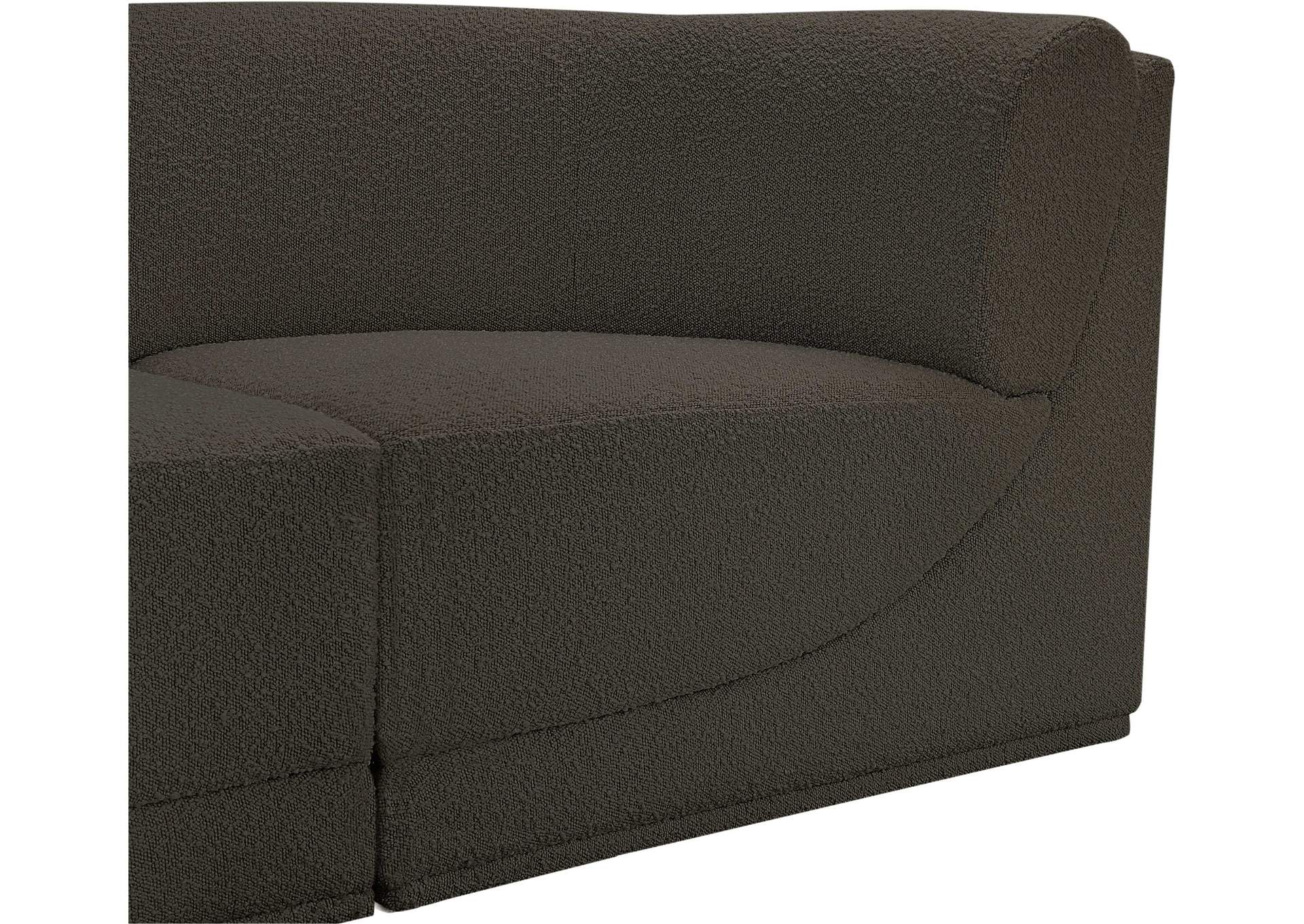 Ollie Brown Boucle Fabric Modular Sectional