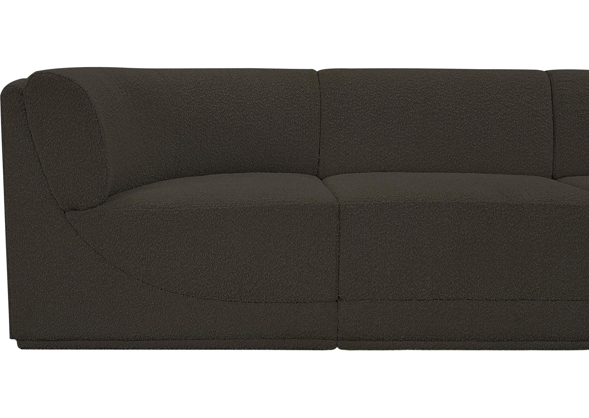 Ollie Brown Boucle Fabric Modular Sectional