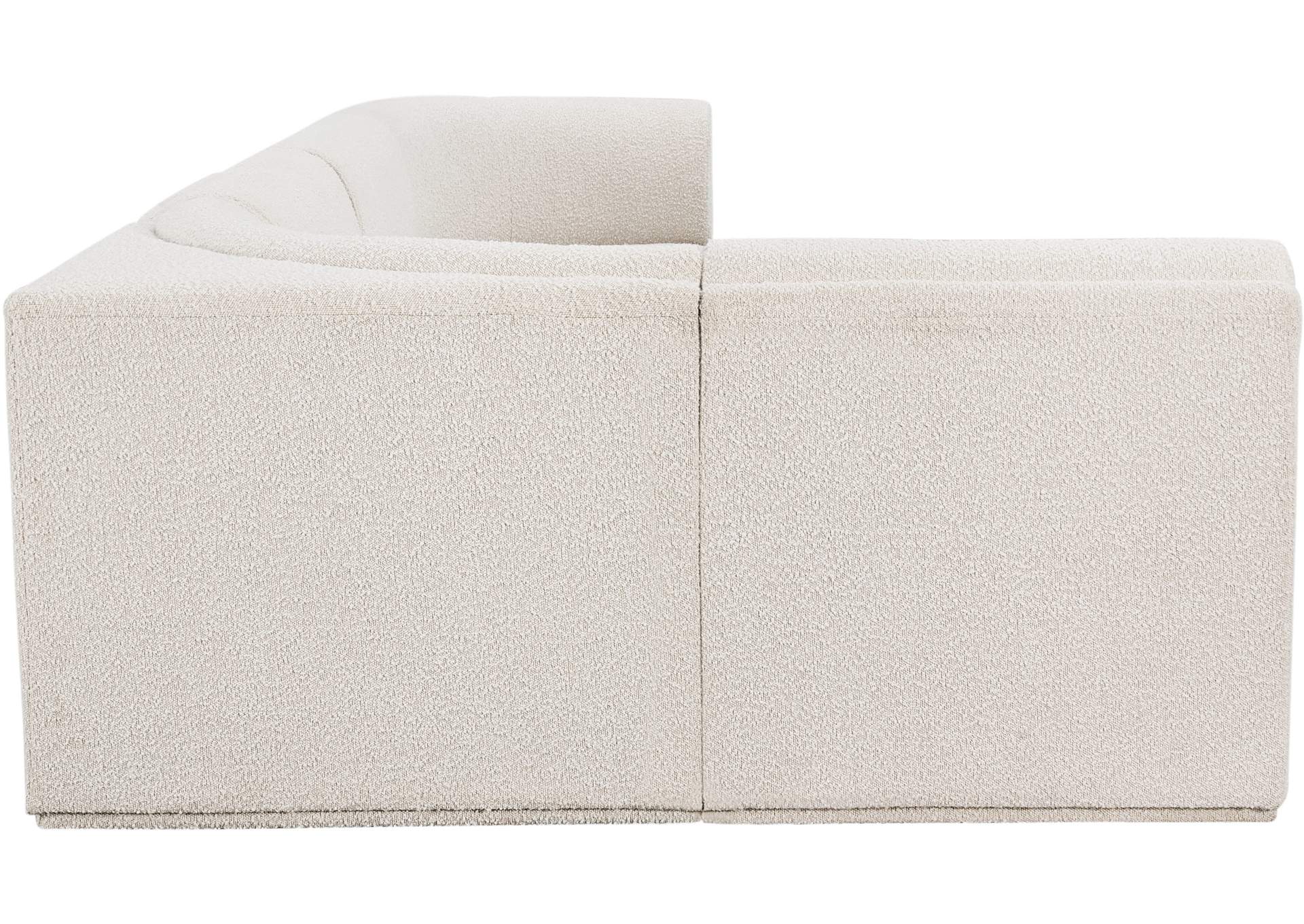 Ollie Cream Boucle Fabric Modular Sectional