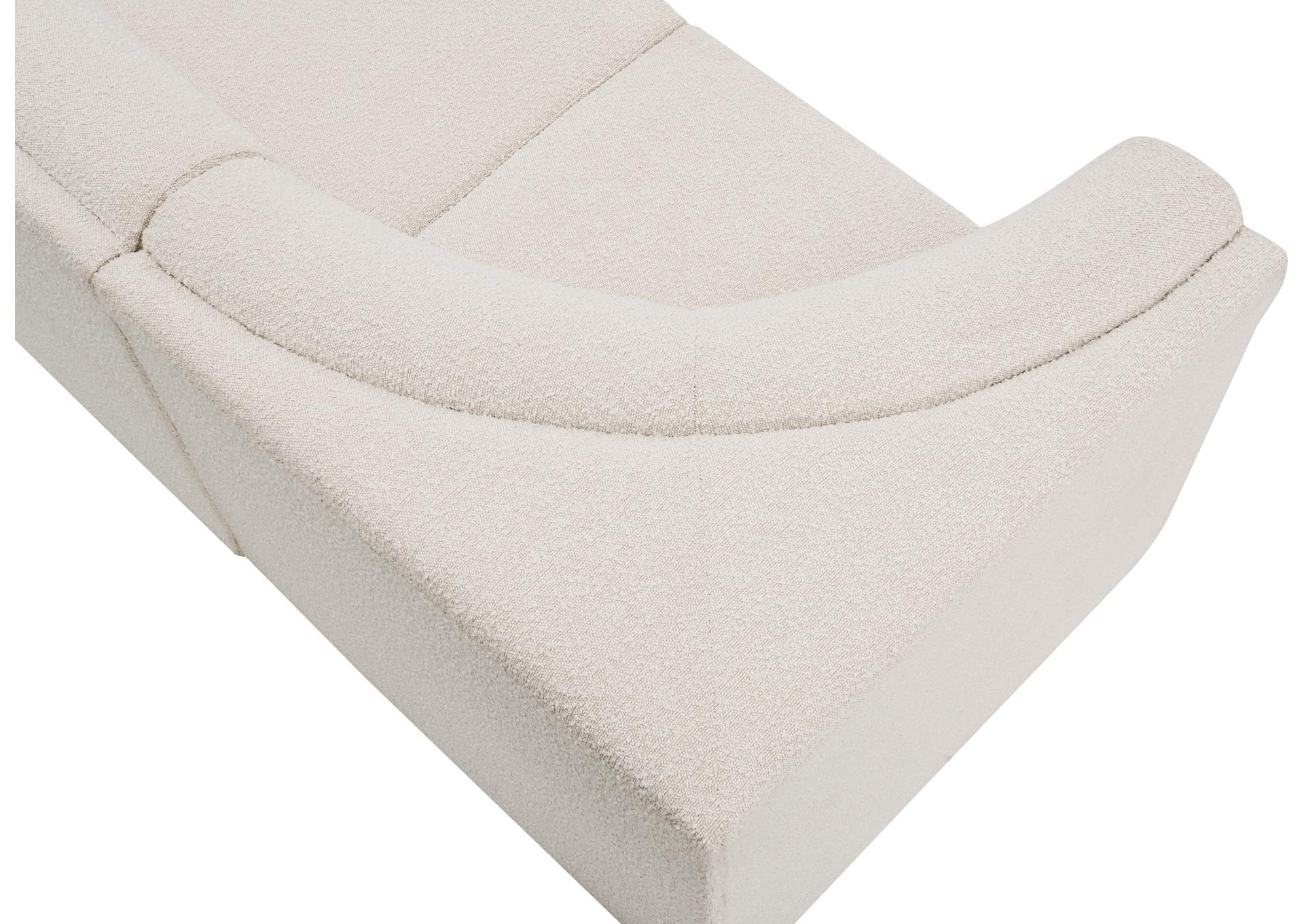 Ollie Cream Boucle Fabric Modular Sectional