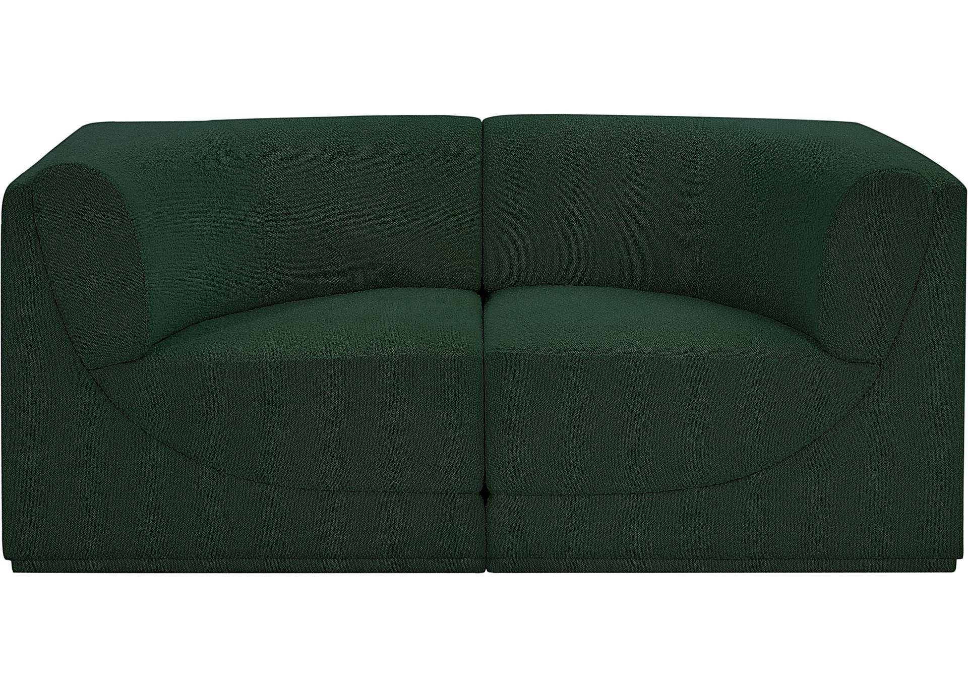Ollie Green Boucle Fabric Modular Sofa