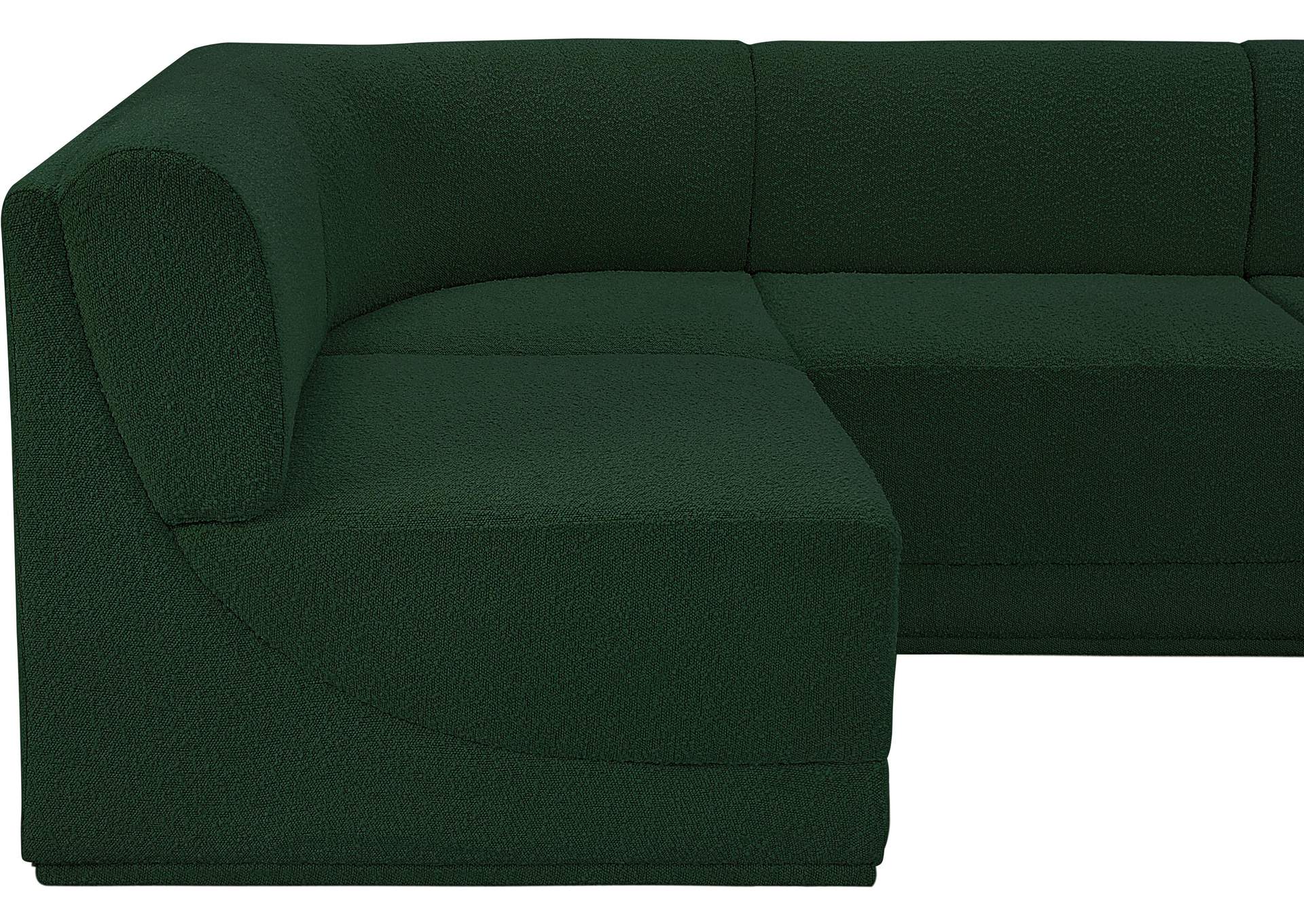 Ollie Green Boucle Fabric Modular Sectional