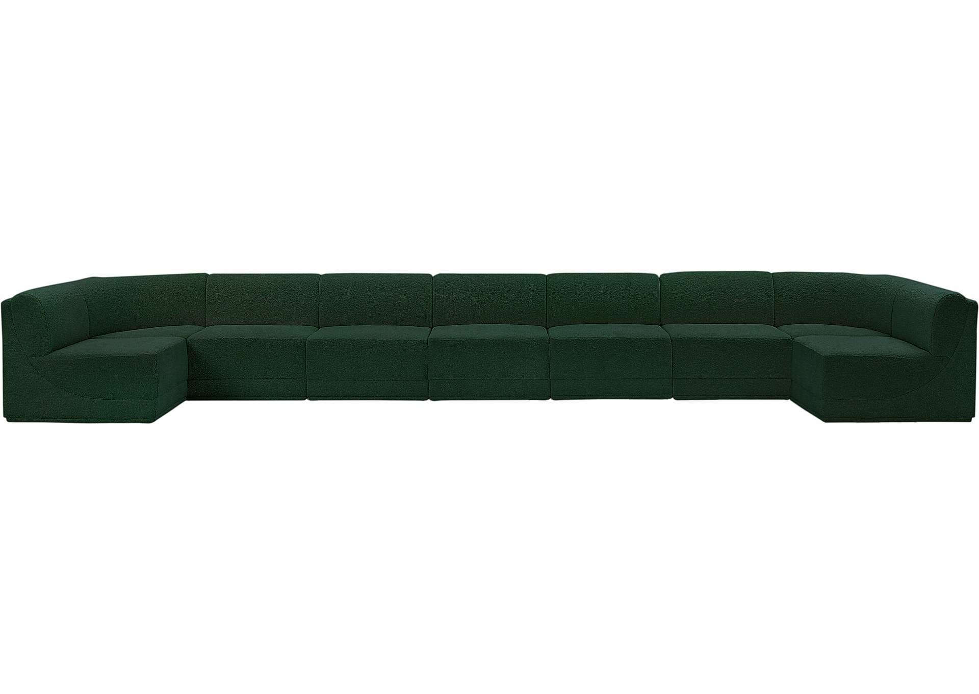 Ollie Green Boucle Fabric Modular Sectional