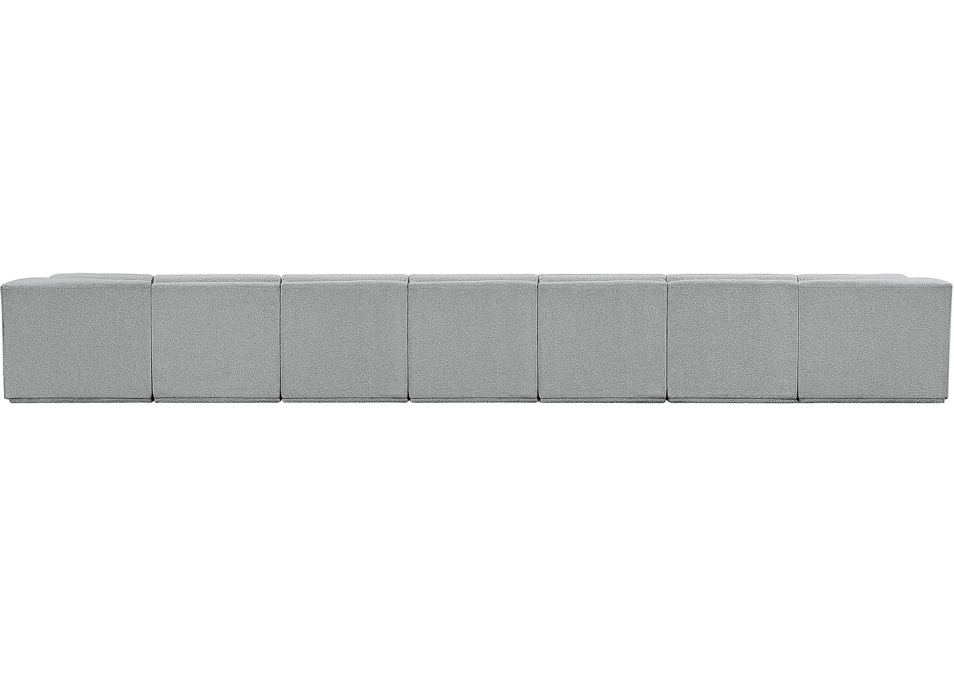 Ollie Grey Boucle Fabric Modular Sectional