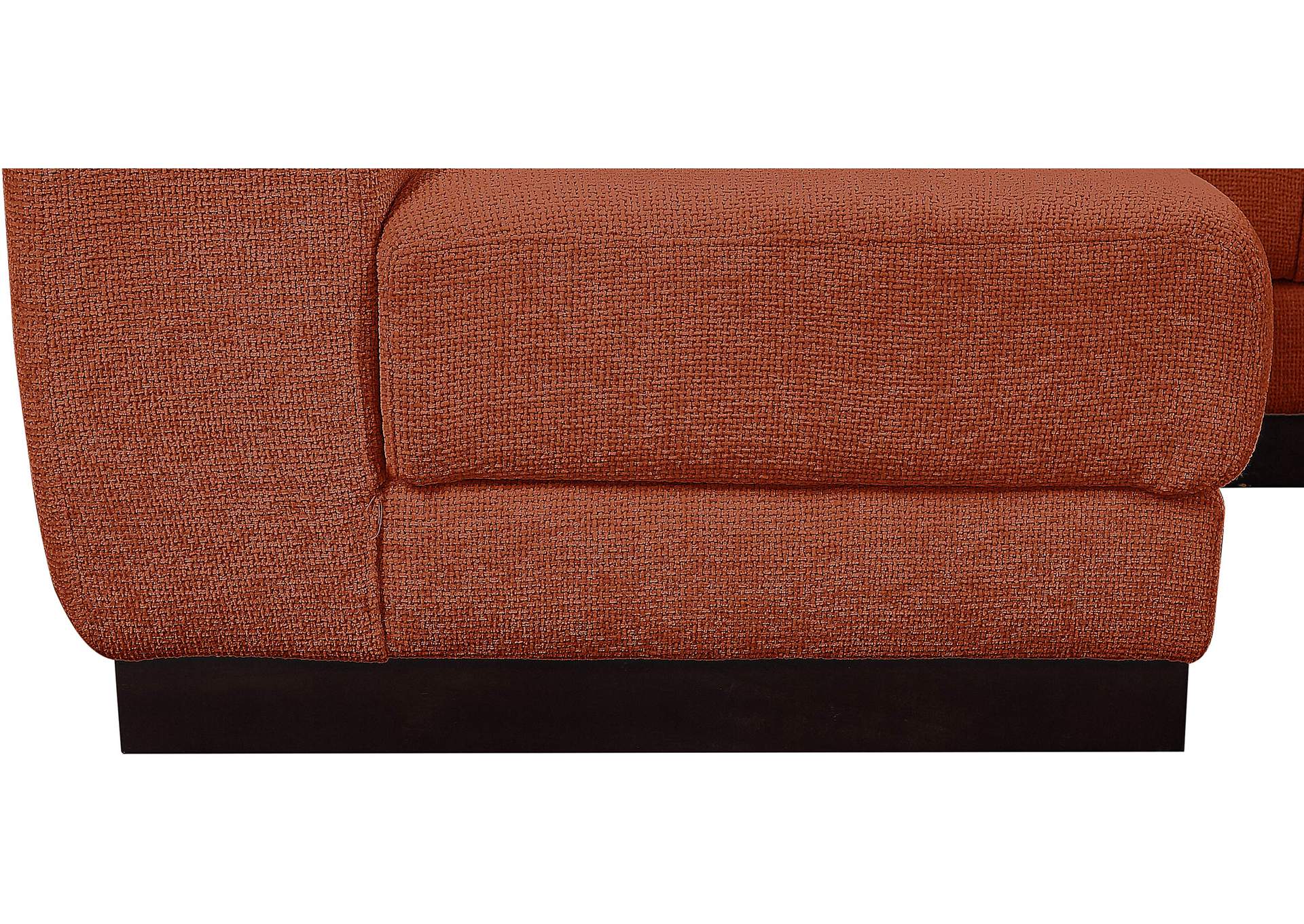 Quinn Cognac Chenille Fabric Modular Sectional