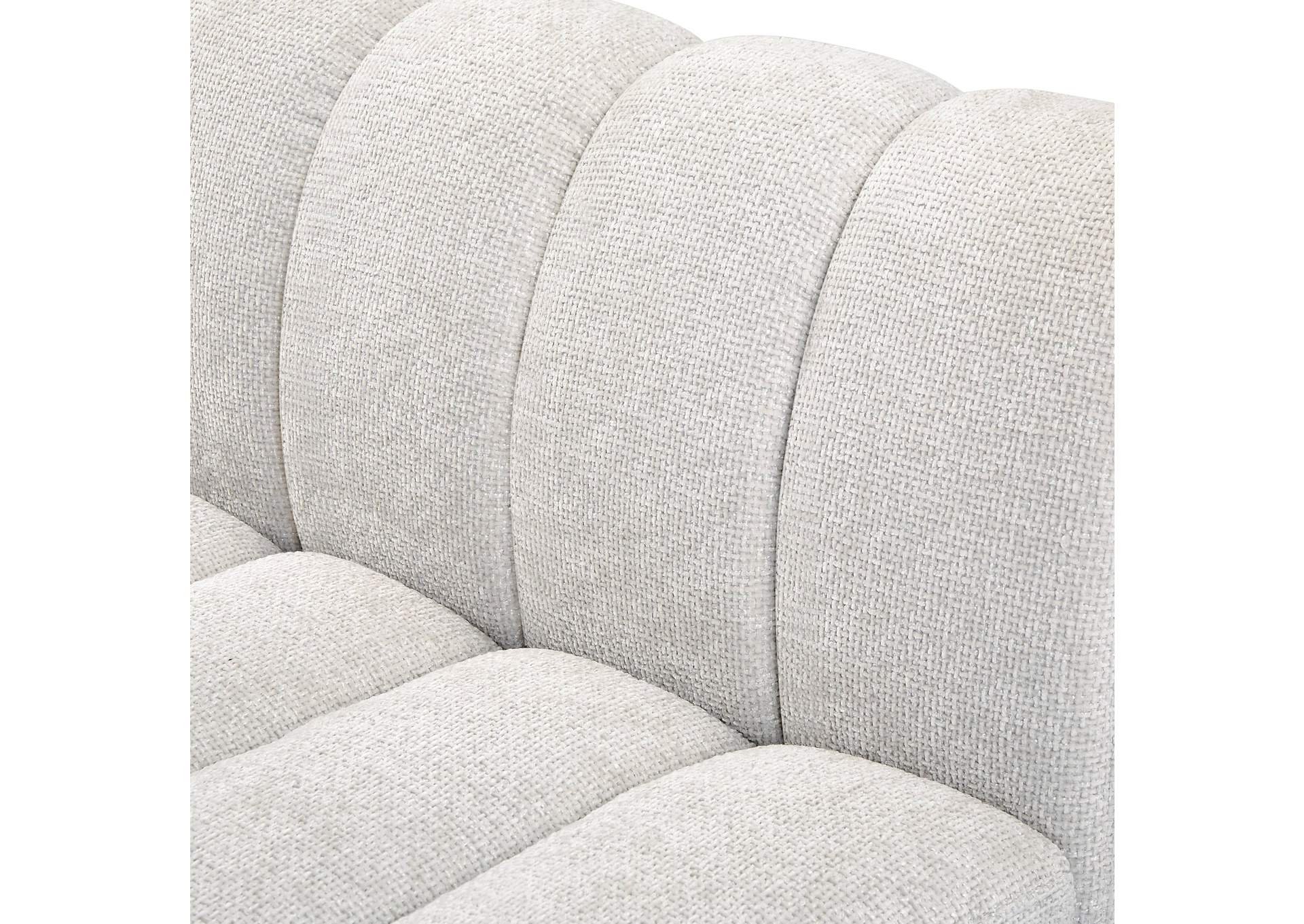 Quinn Cream Chenille Fabric Modular Sofa
