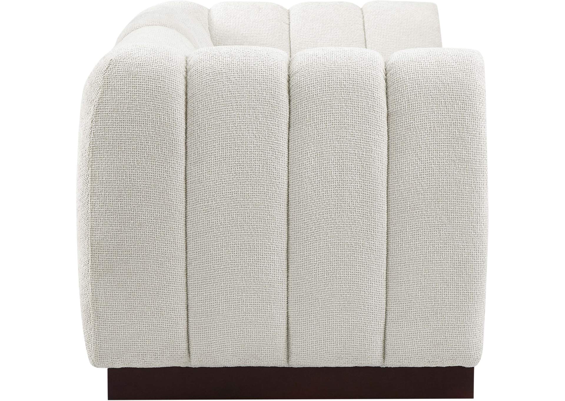 Quinn Cream Chenille Fabric Modular Sofa
