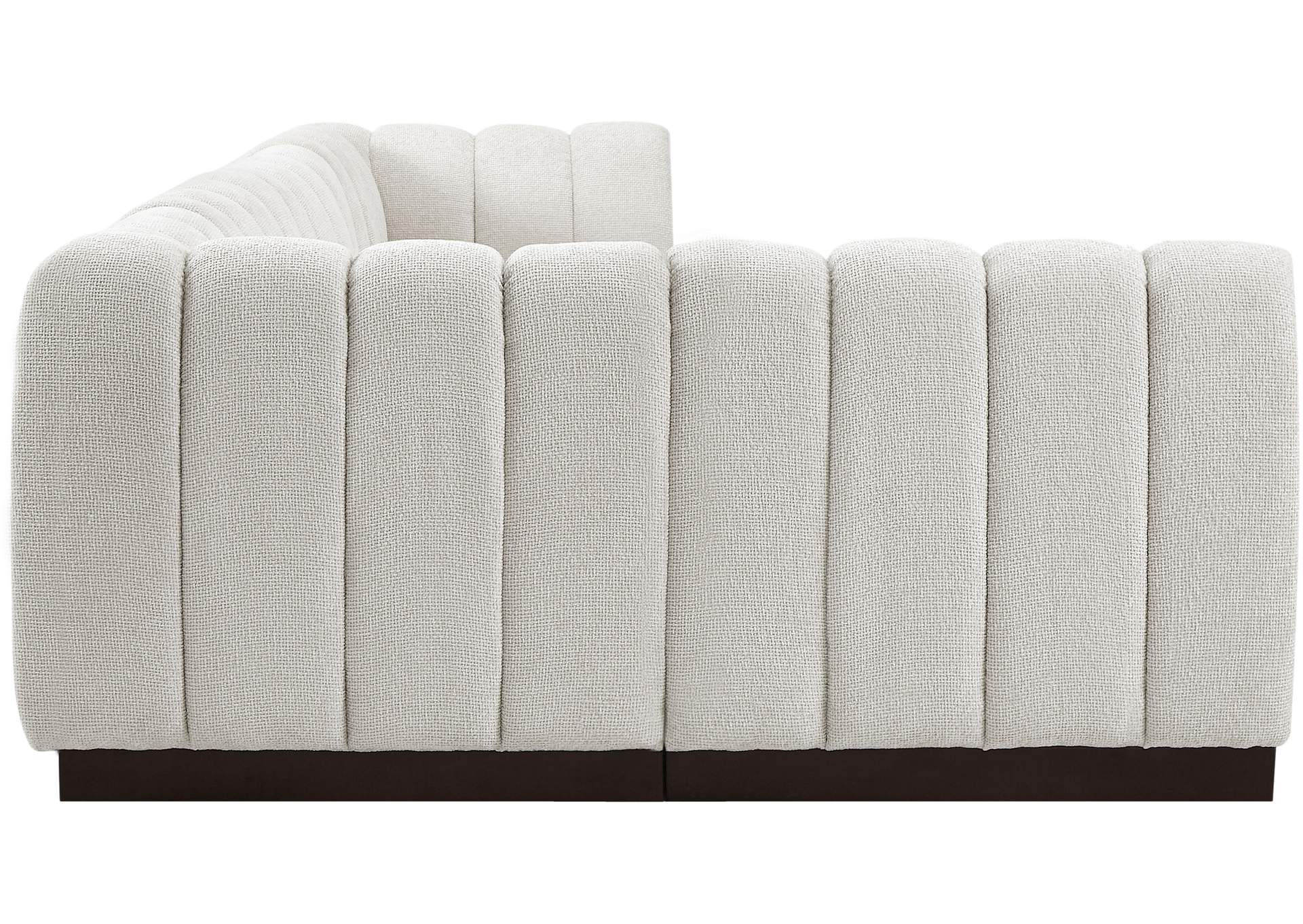 Quinn Cream Chenille Fabric Modular Sectional
