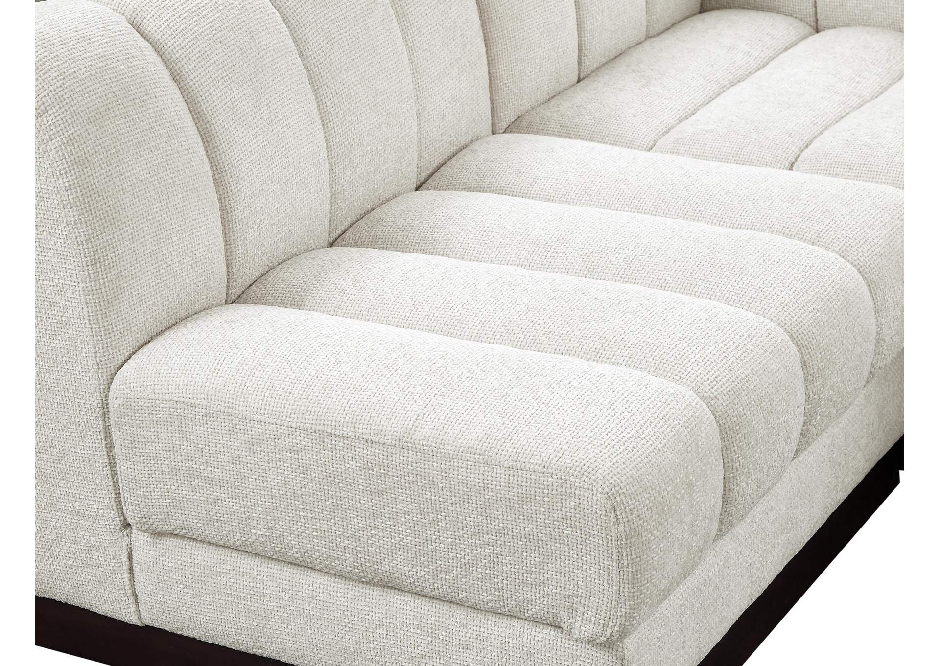 Quinn Cream Chenille Fabric Modular Sectional