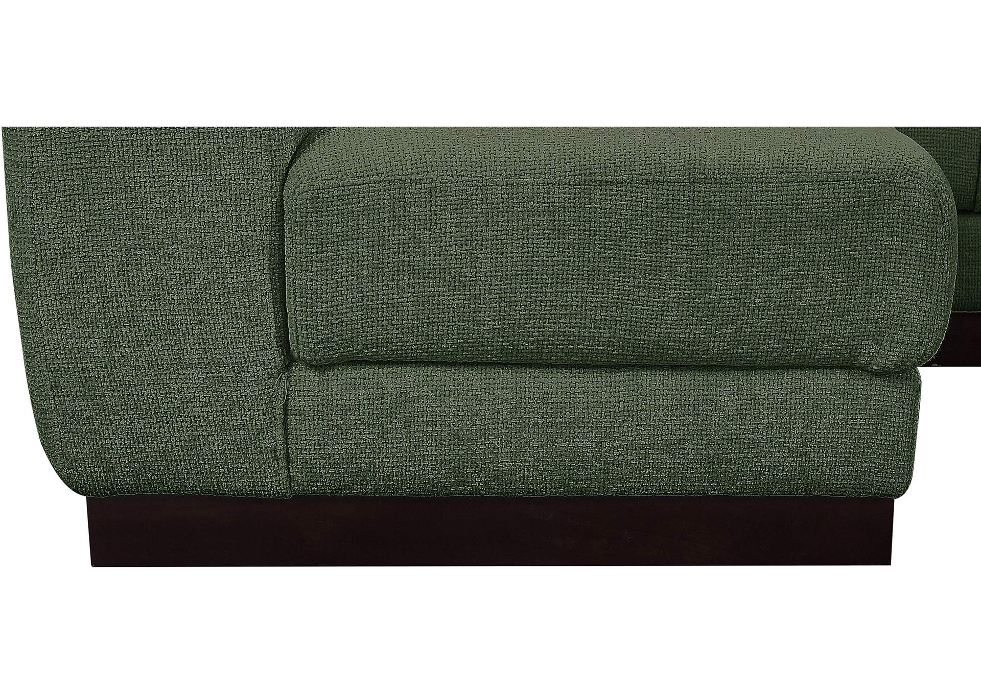 Quinn Green Chenille Fabric Modular Sectional
