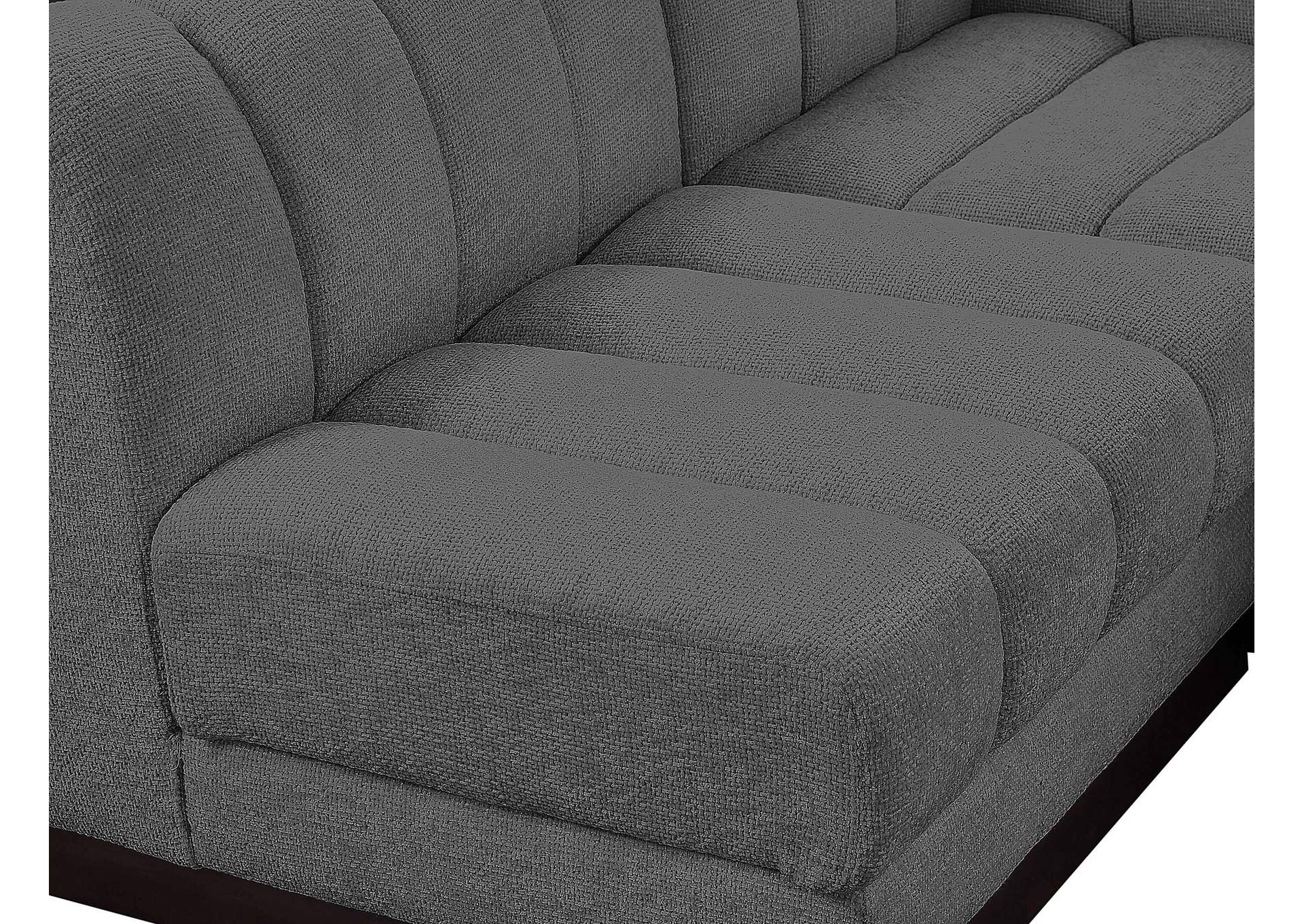 Quinn Grey Chenille Fabric Modular Sectional