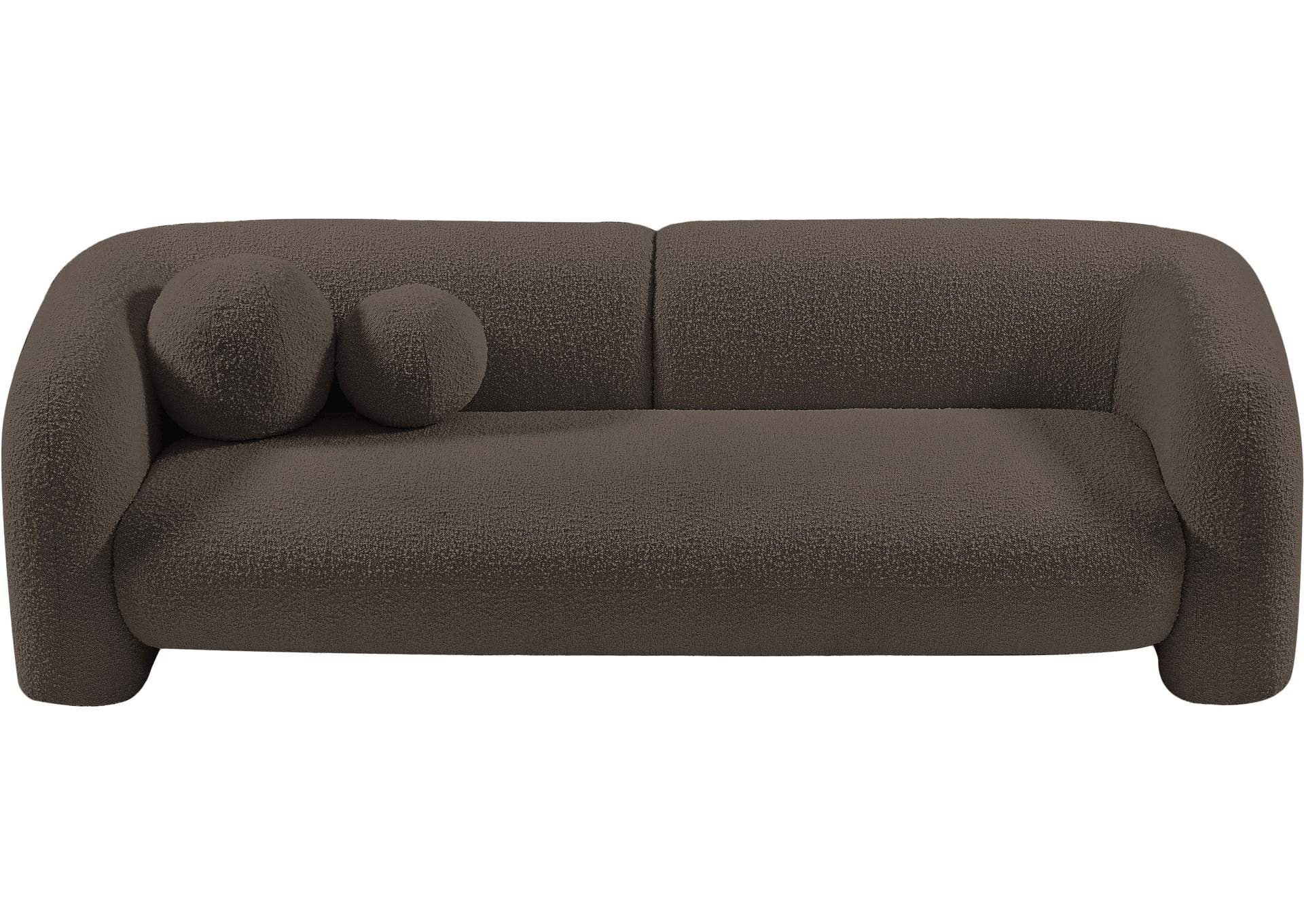 Emory Brown Boucle Fabric Sofa