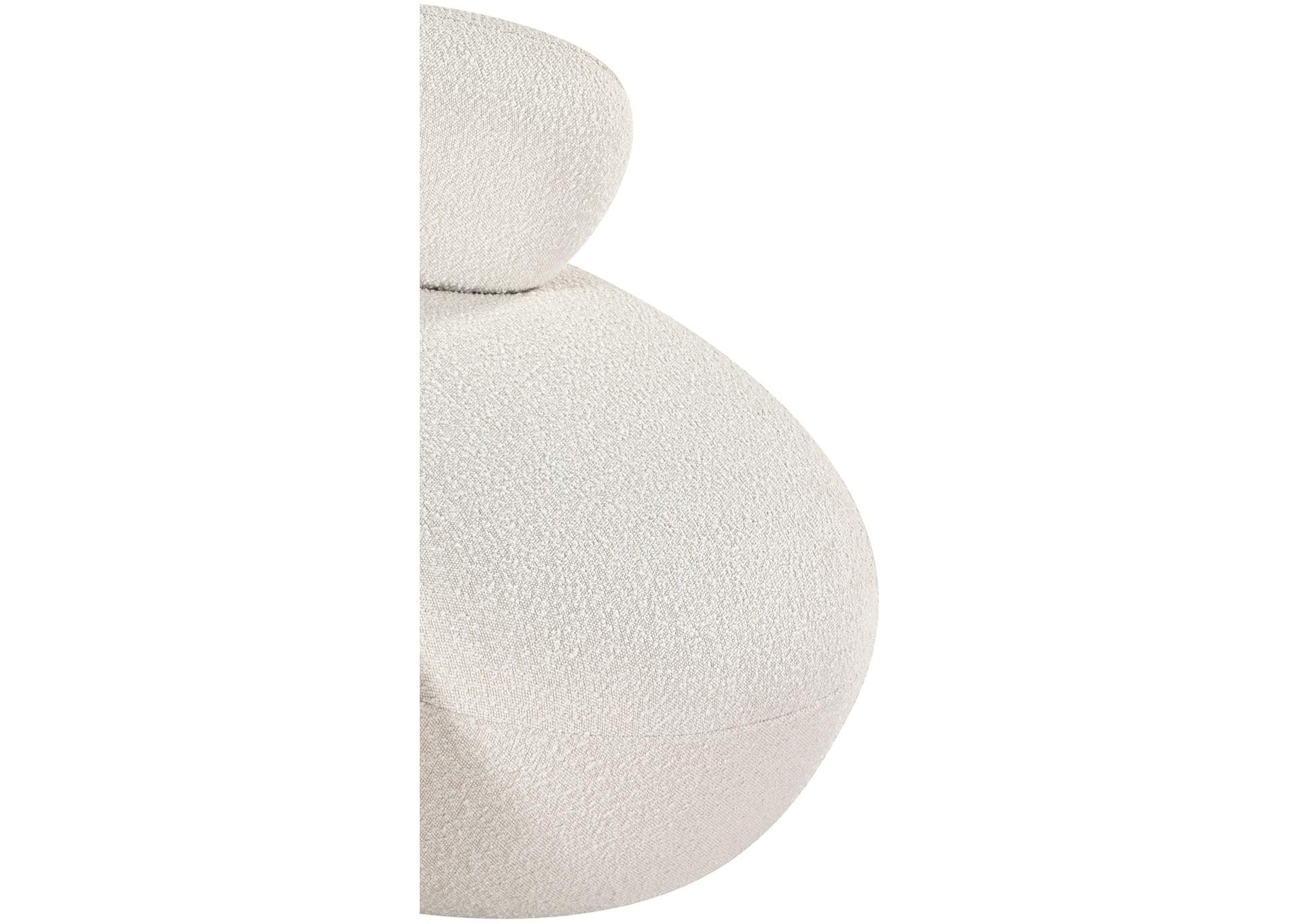 Venti Cream Boucle Fabric Chair