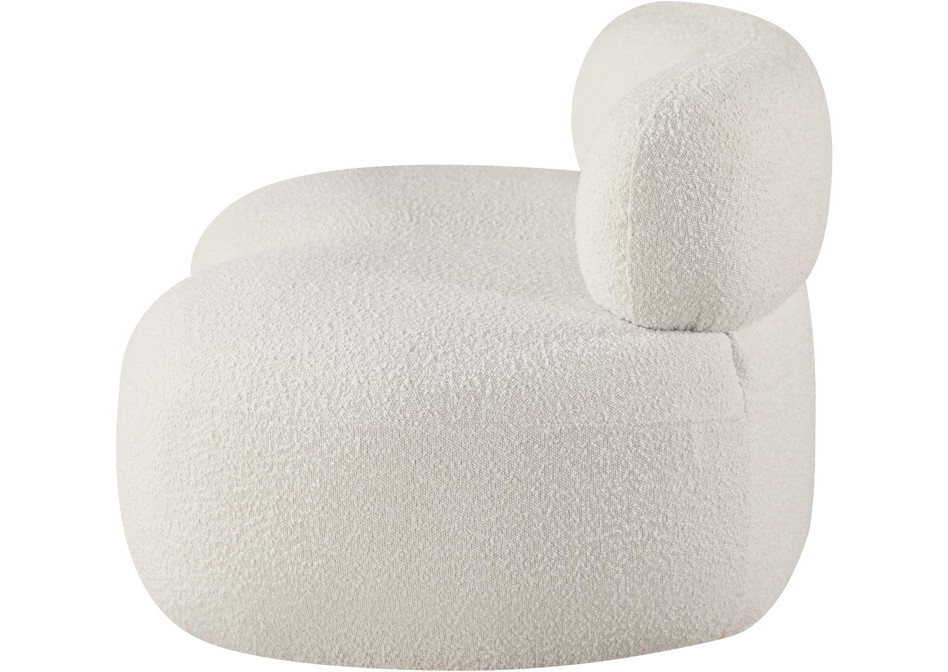 Venti Cream Boucle Fabric Loveseat