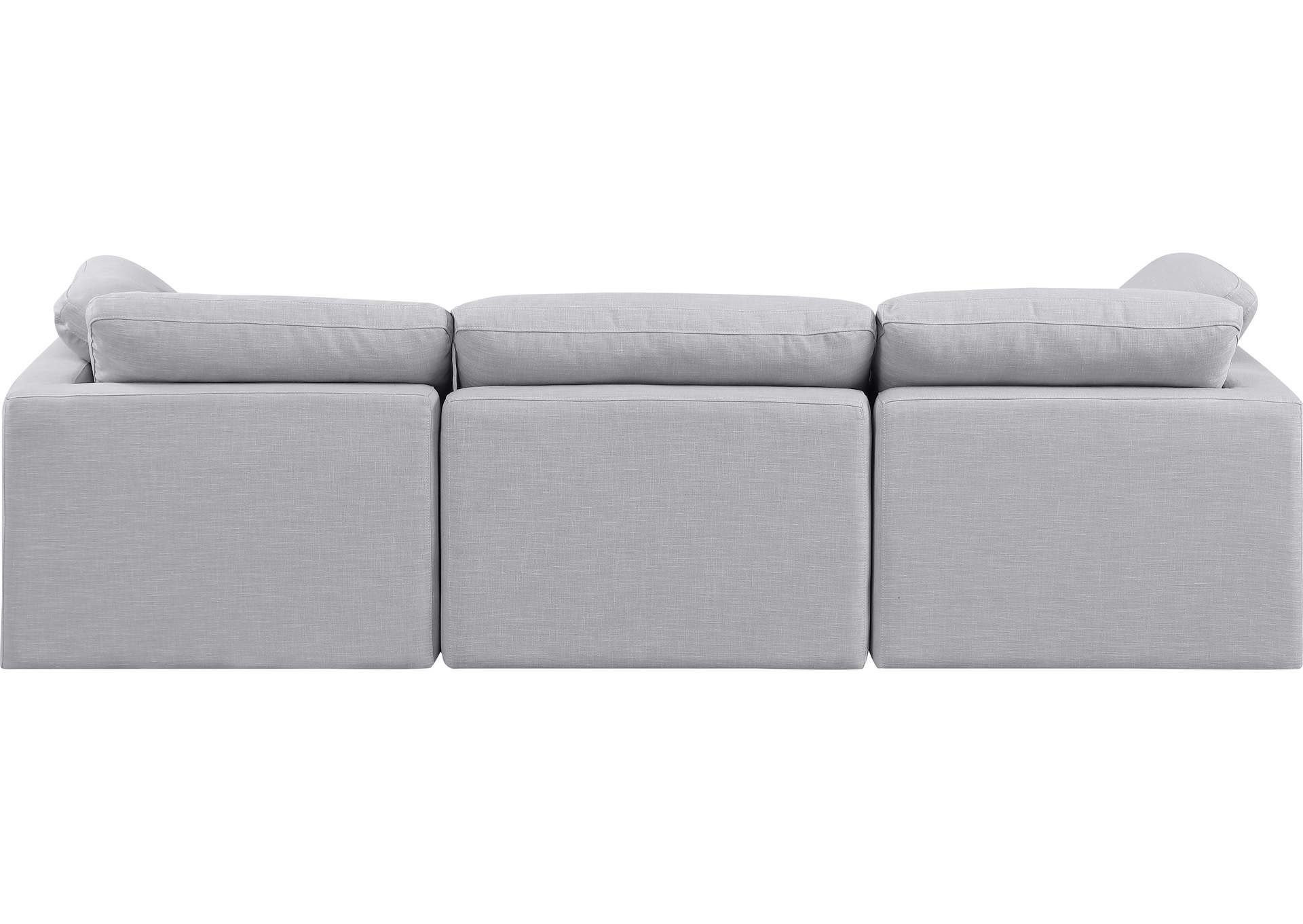 Indulge Grey Linen Textured Fabric Modular Sofa image 4