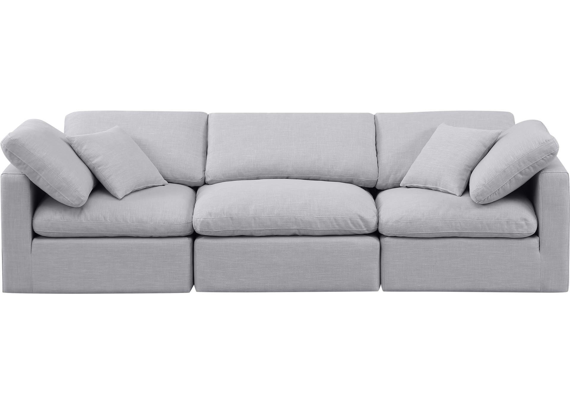 Indulge Grey Linen Textured Fabric Modular Sofa image 5