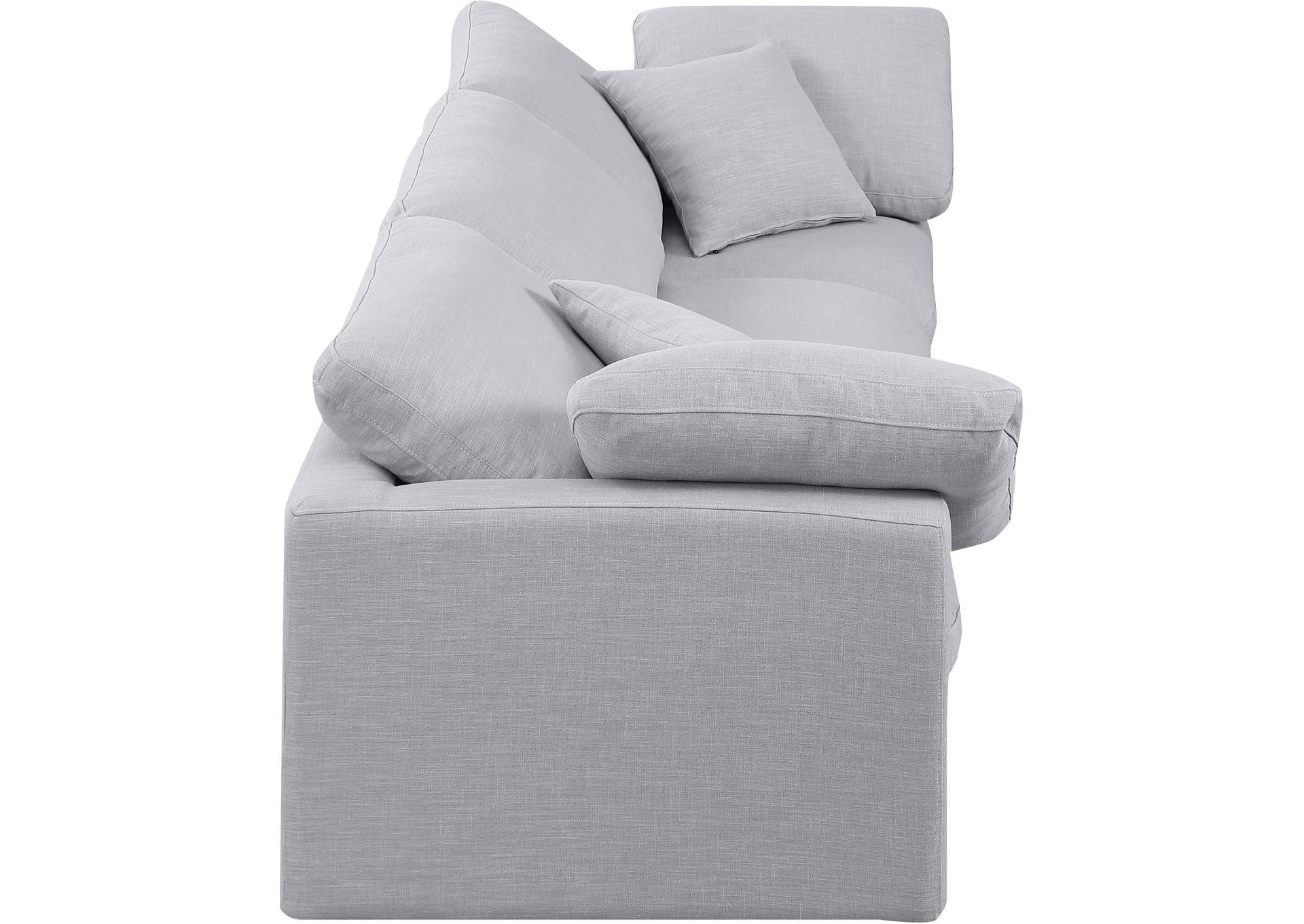 Indulge Grey Linen Textured Fabric Modular Sofa image 6