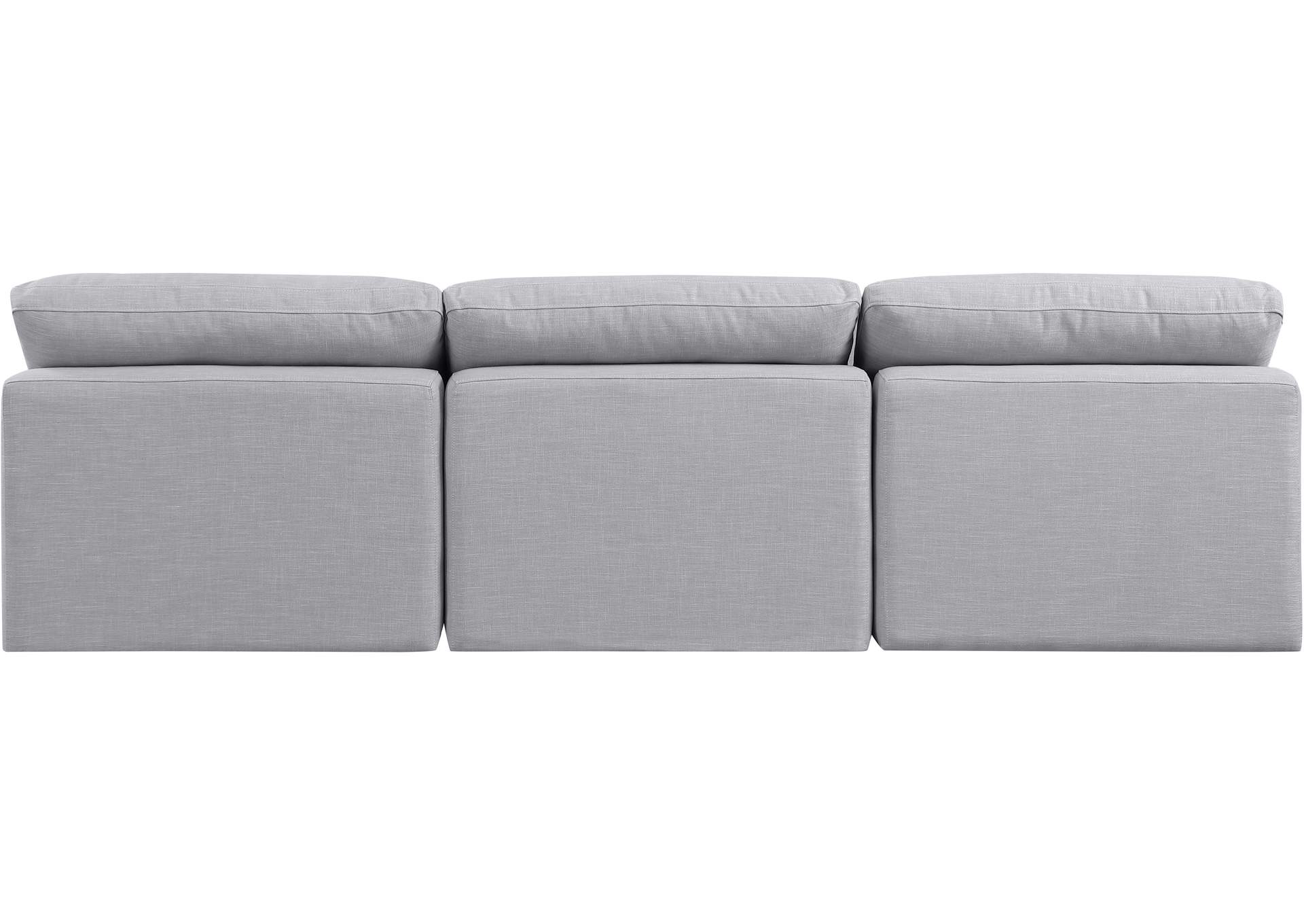 Indulge Grey Linen Textured Fabric Modular Sofa