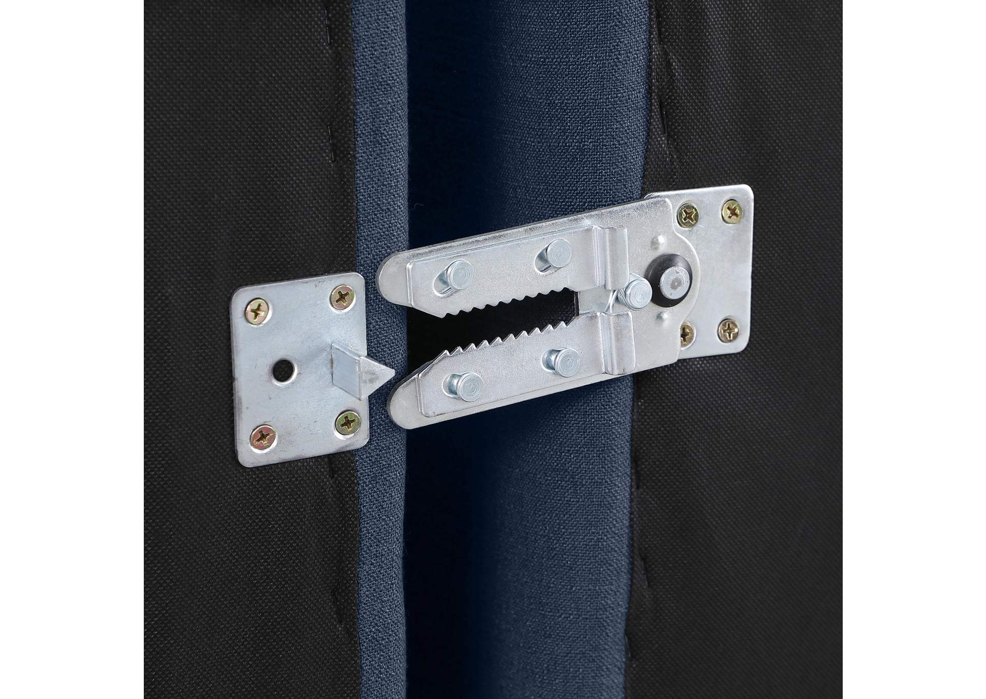 Indulge Navy Linen Textured Fabric Modular Sofa