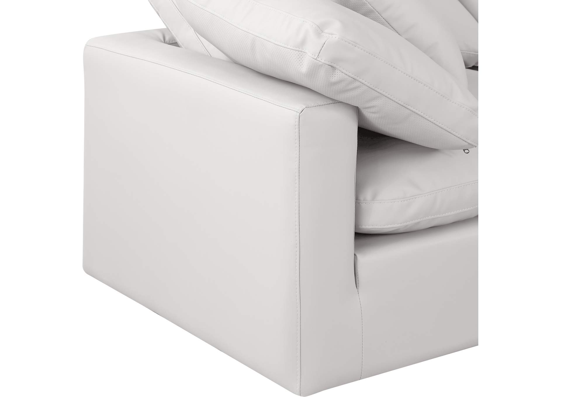 Indulge Cream Vegan Leather Modular Sectional image 7