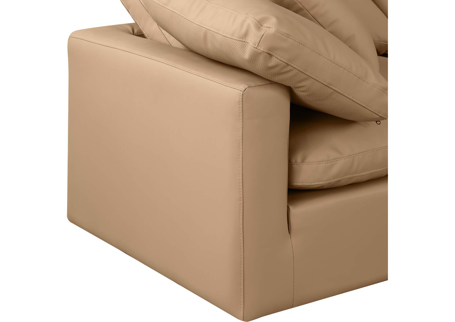 Indulge Tan Vegan Leather Modular Sectional