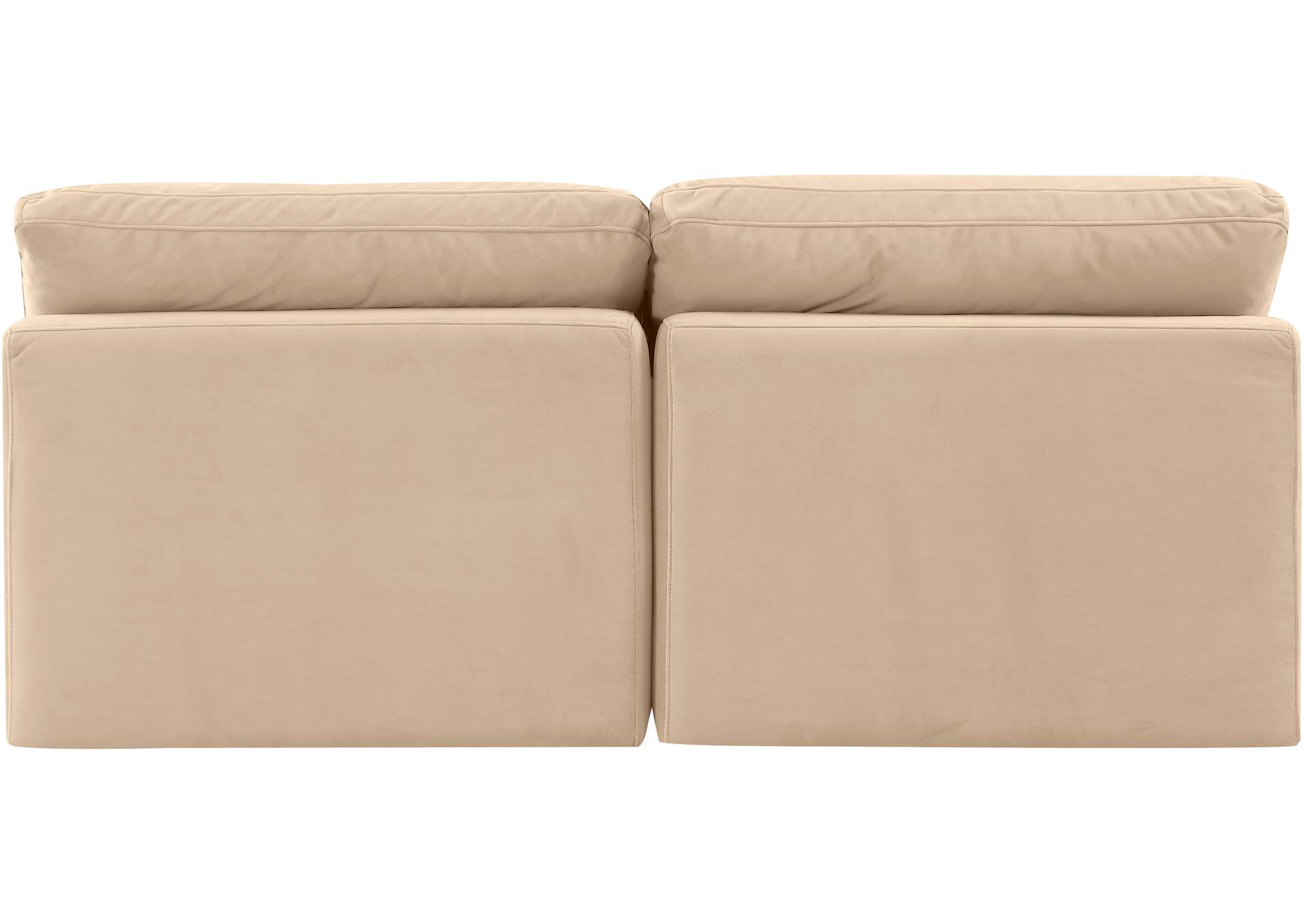 Indulge Beige Velvet Modular Sofa