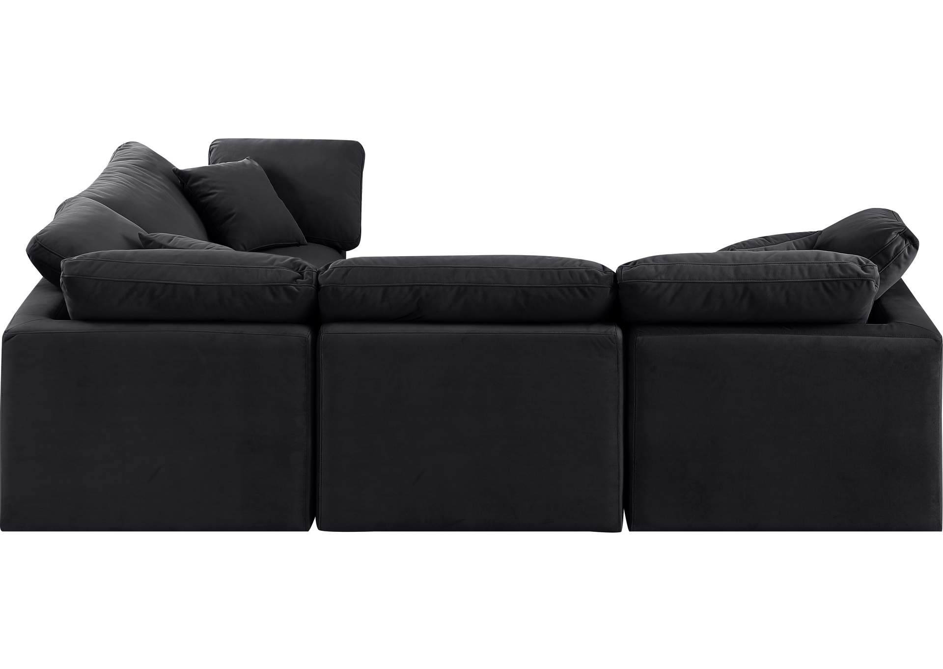 Indulge Black Velvet Modular Sectional image 6