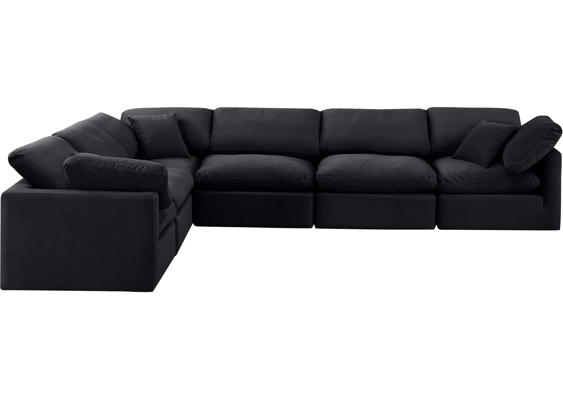 Indulge Black Velvet Modular Sectional
