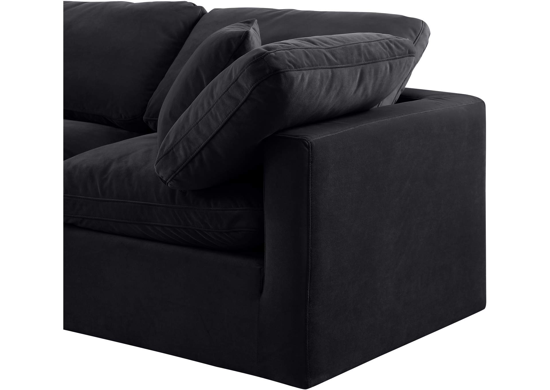 Indulge Black Velvet Modular Sectional