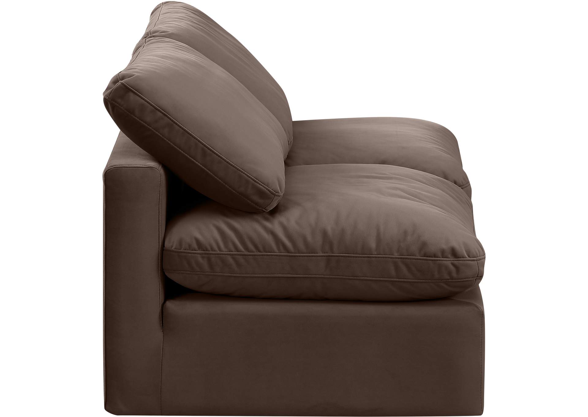 Indulge Brown Velvet Modular Sofa