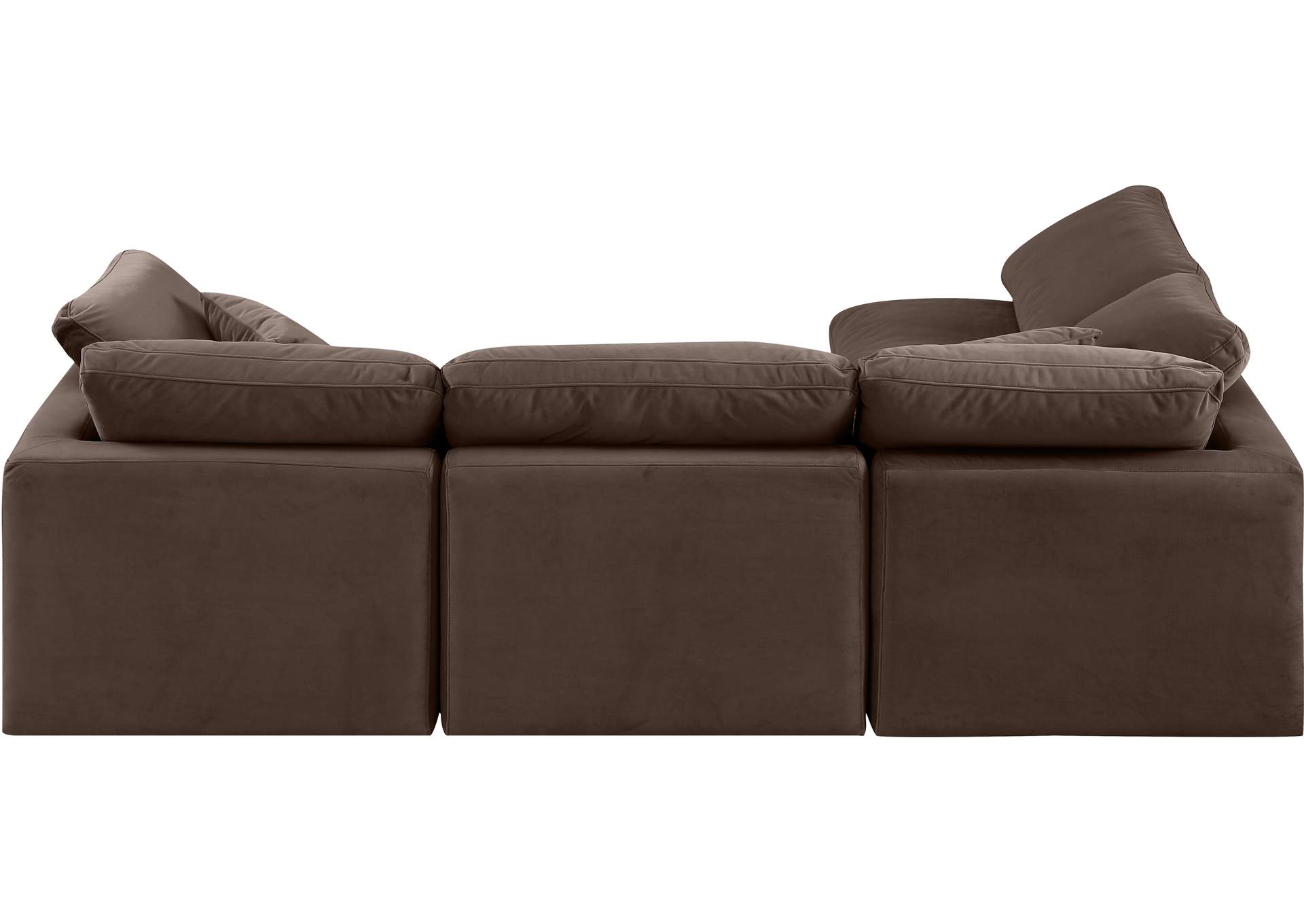 Indulge Brown Velvet Modular Sectional