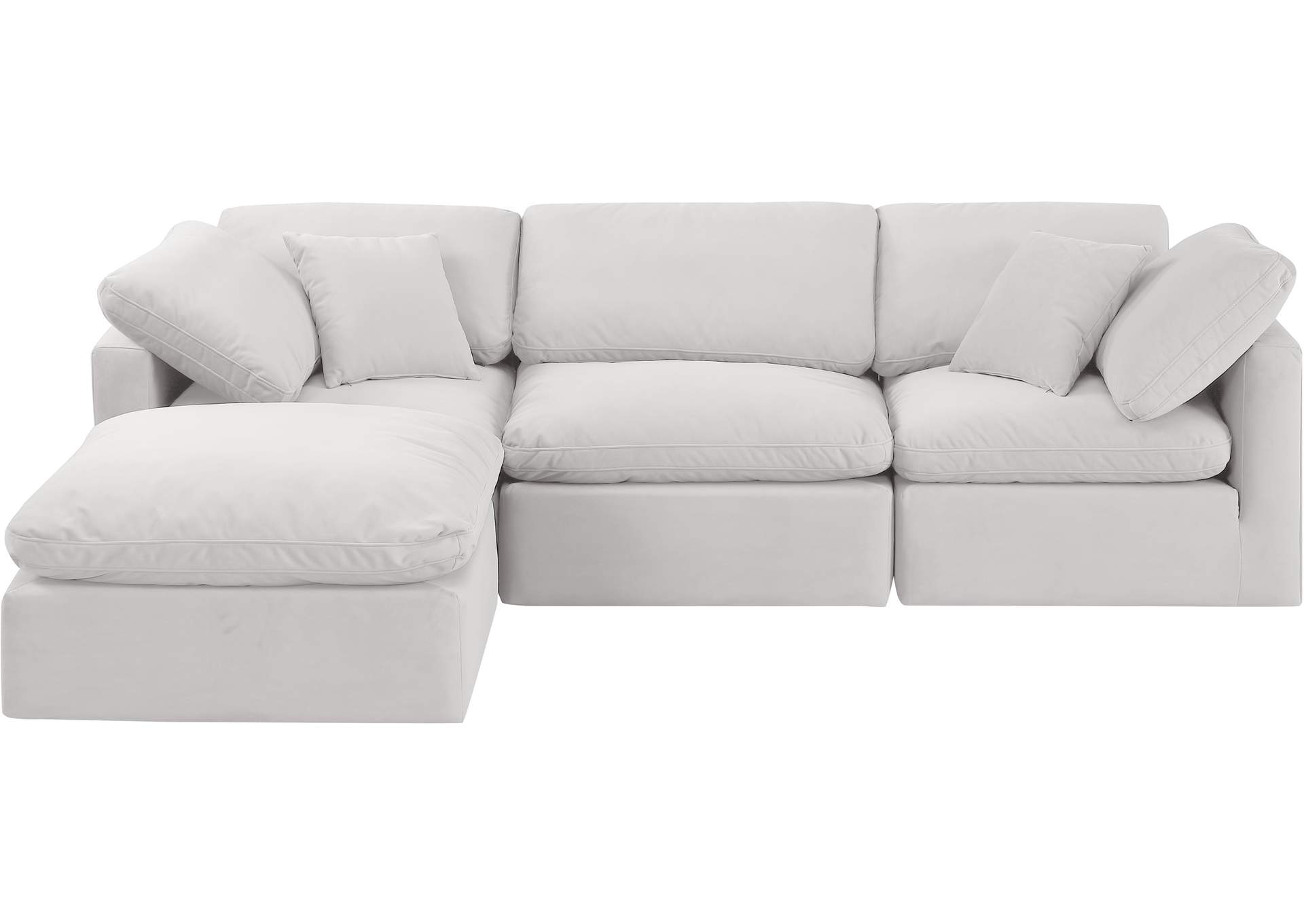 Indulge Cream Velvet Modular Sectional