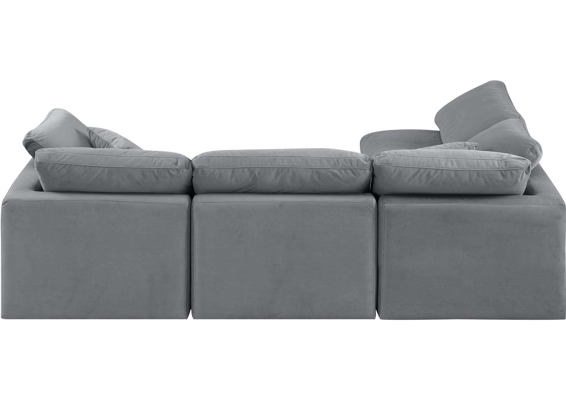 Indulge Grey Velvet Modular Sectional