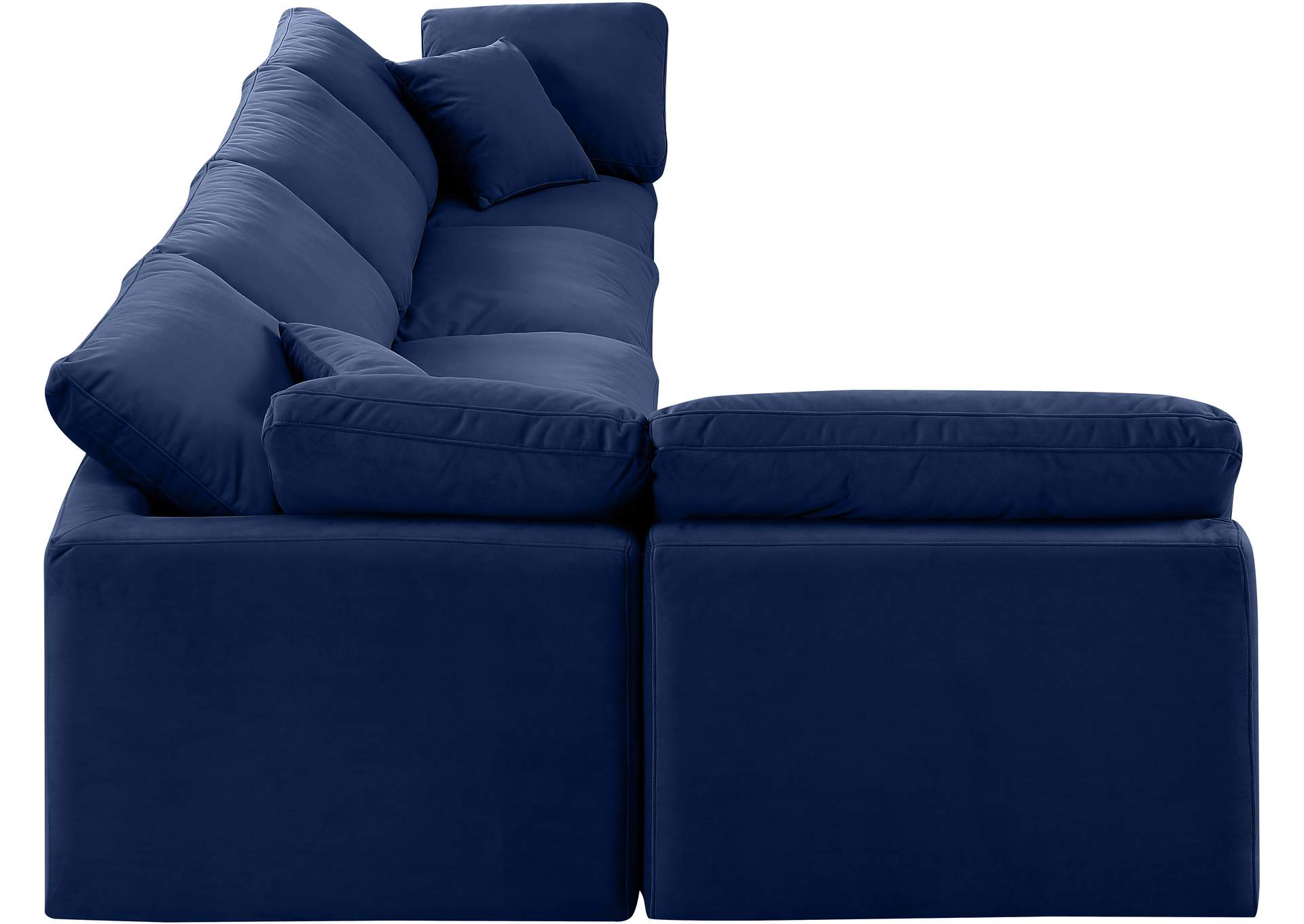 Indulge Navy Velvet Modular Sectional