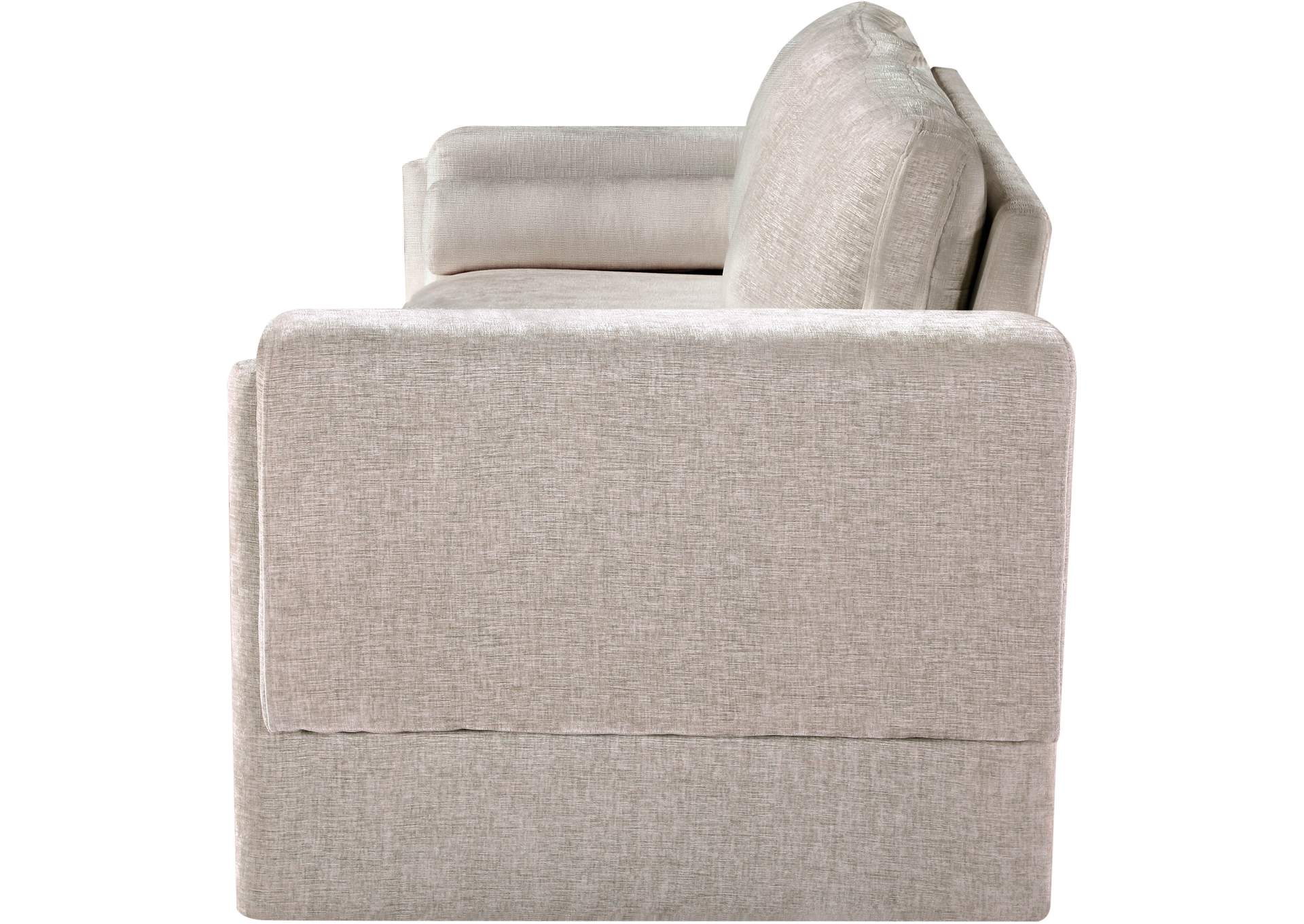 Madeline Beige Chenille Fabric Sofa