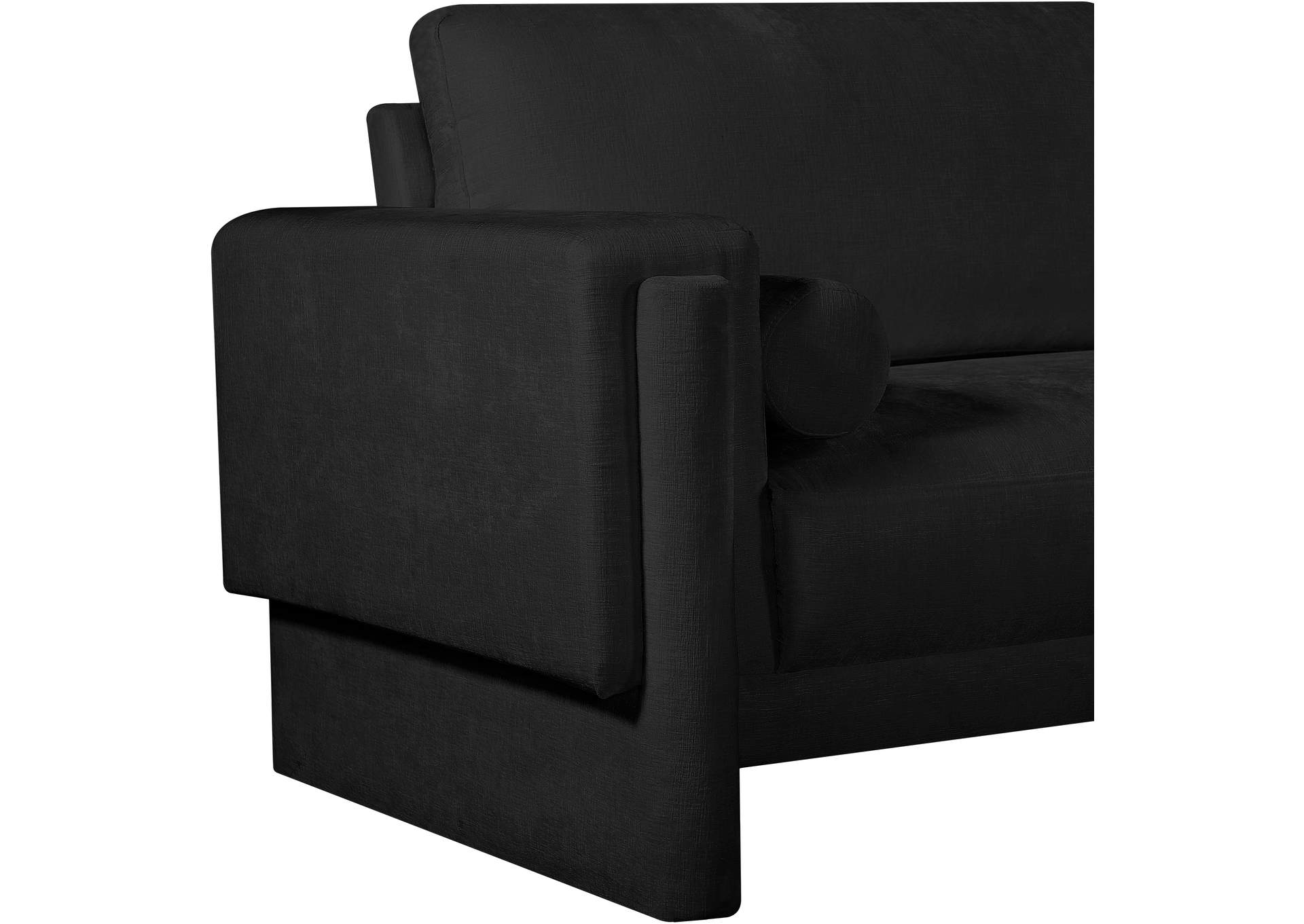 Madeline Black Chenille Fabric Chair