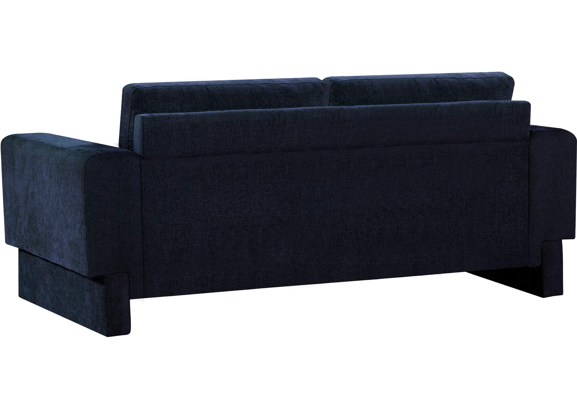 Madeline Navy Chenille Fabric Sofa